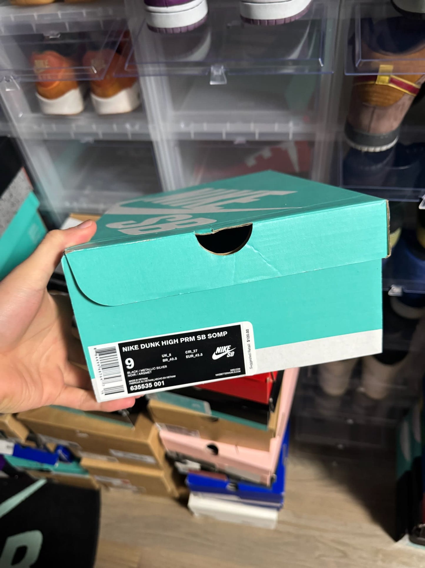 Size 9 Preowned Nike SB Dunk High Nigel Sylvester S.O.M.P.