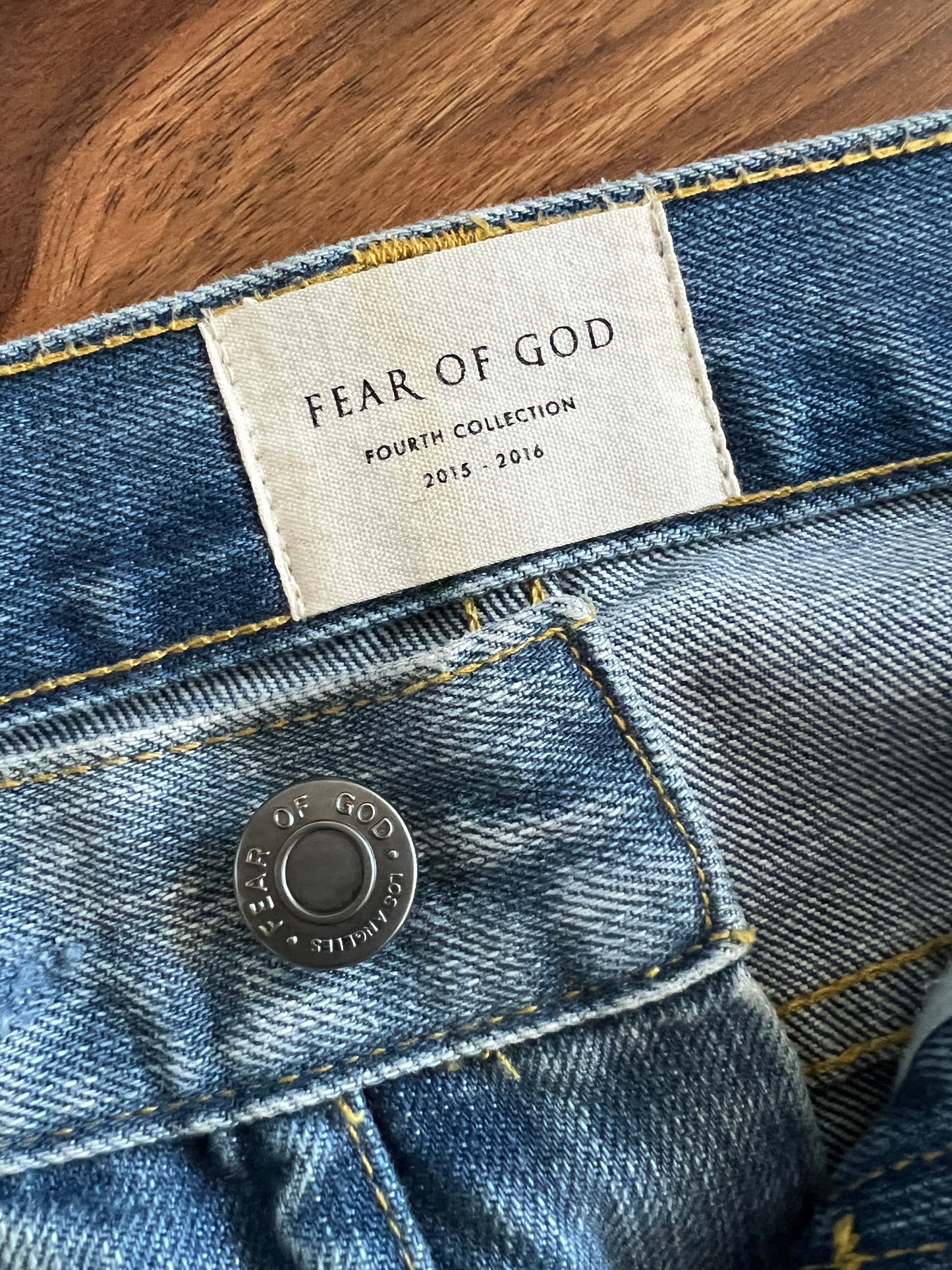 Fear of God Indigo 4th Collection Denim Jeans