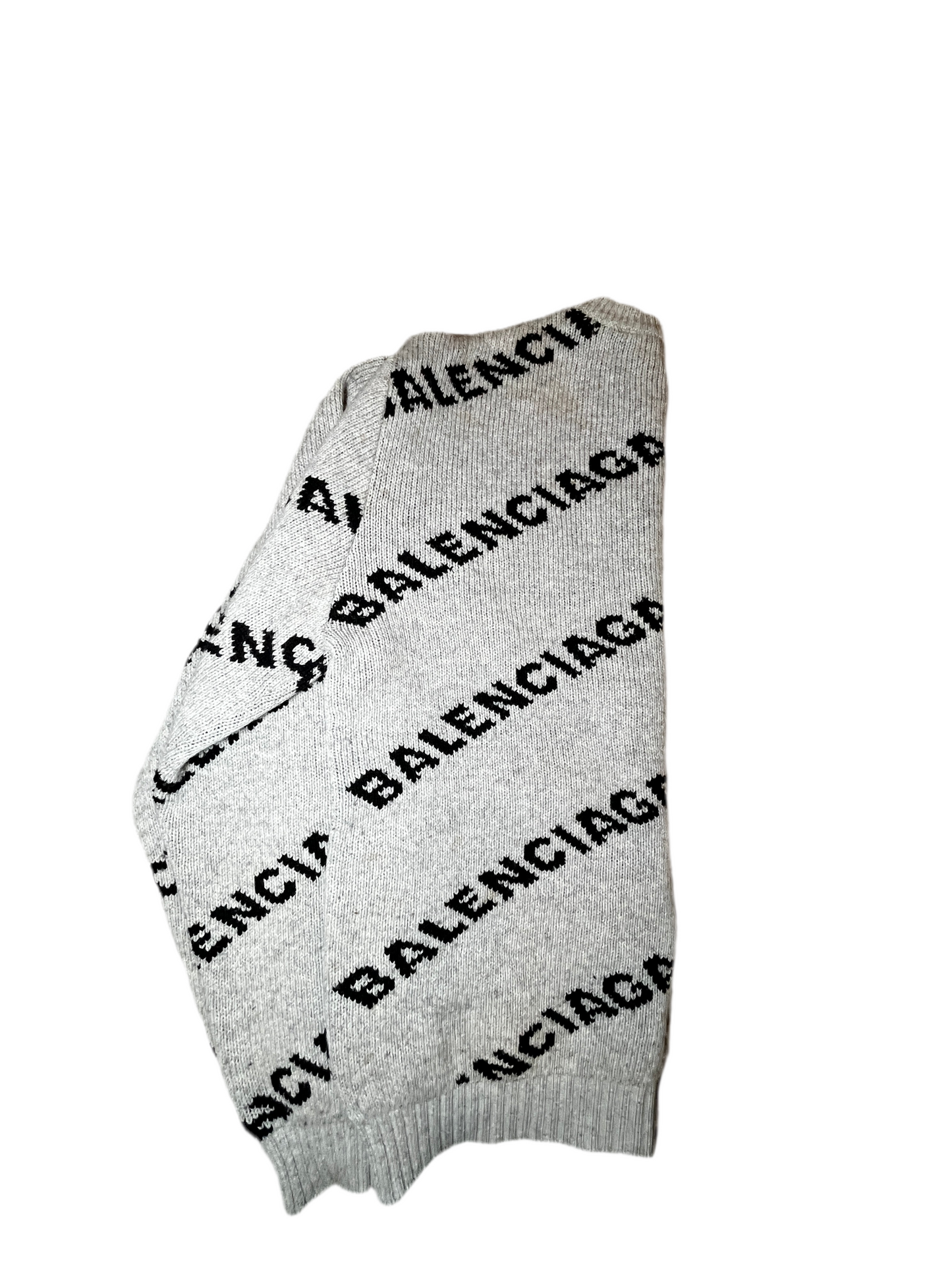 Balenciaga Logo Intarsia Crewneck