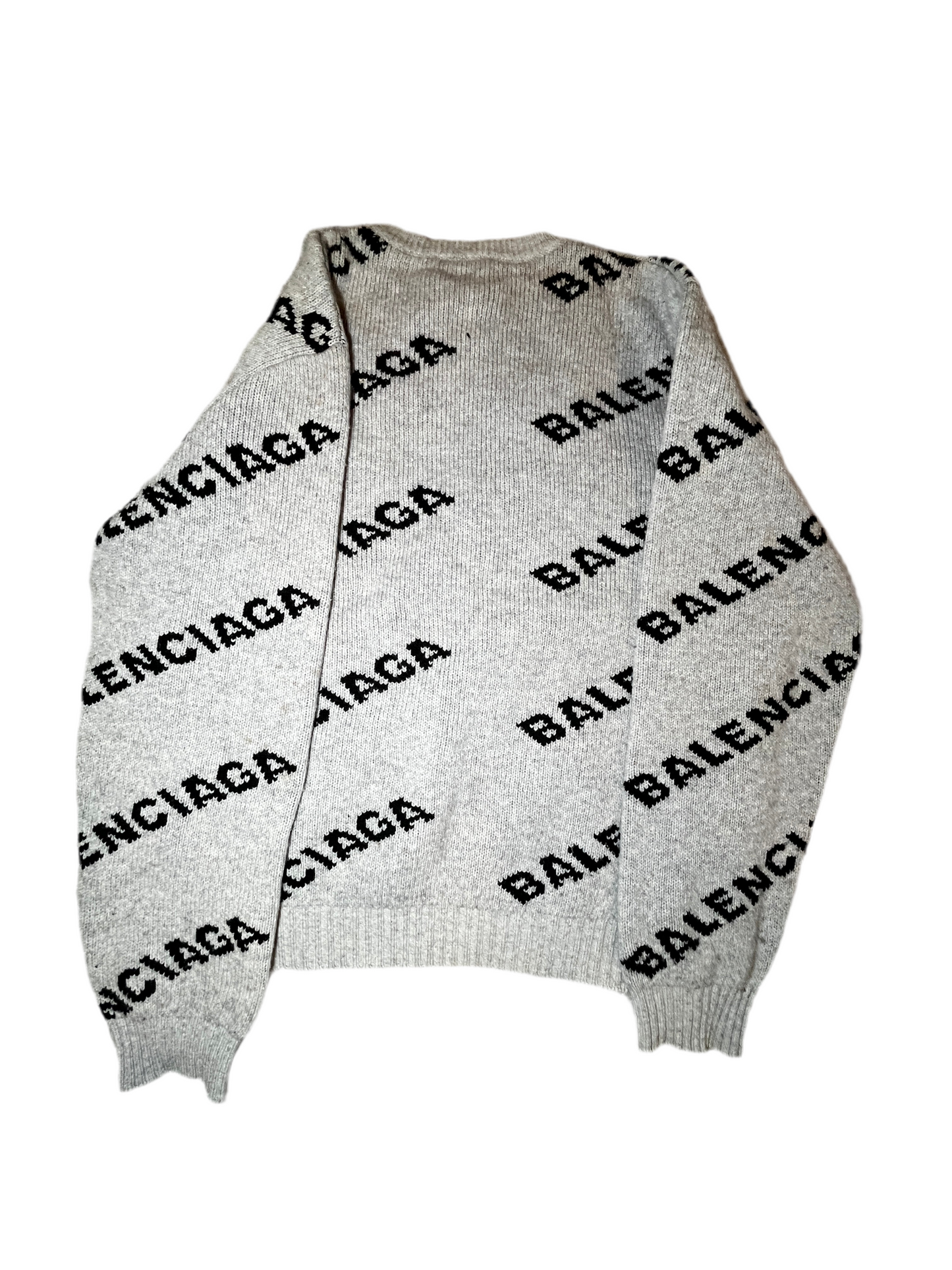 Balenciaga Logo Intarsia Crewneck