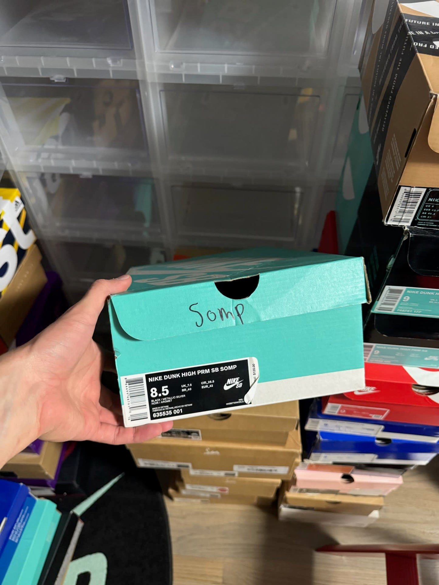 Size 8.5 Preowned Nike SB Dunk High Nigel Sylvester S.O.M.P.