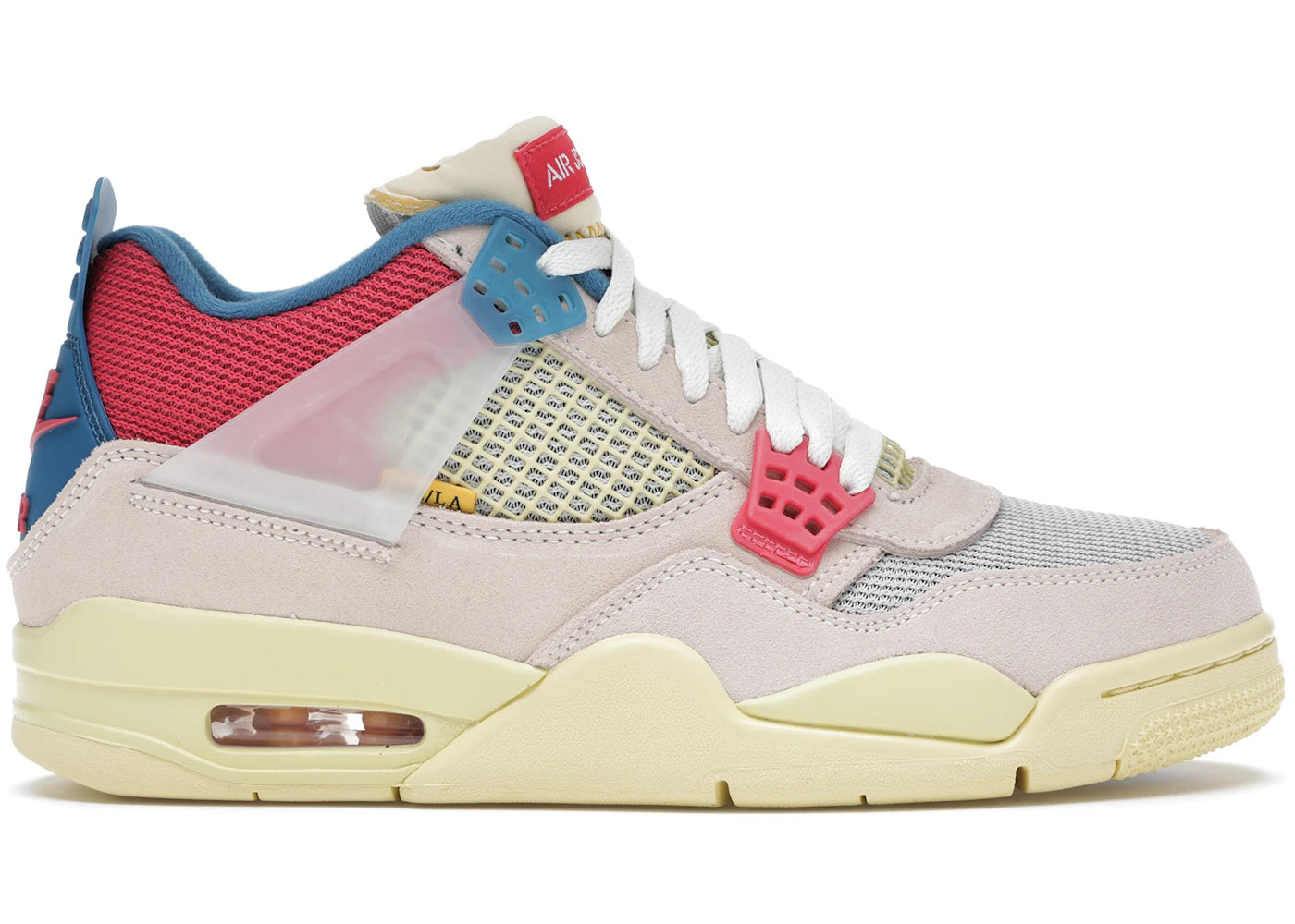 Size 9.5 Preowned Jordan 4 Retro Union Guava Ice