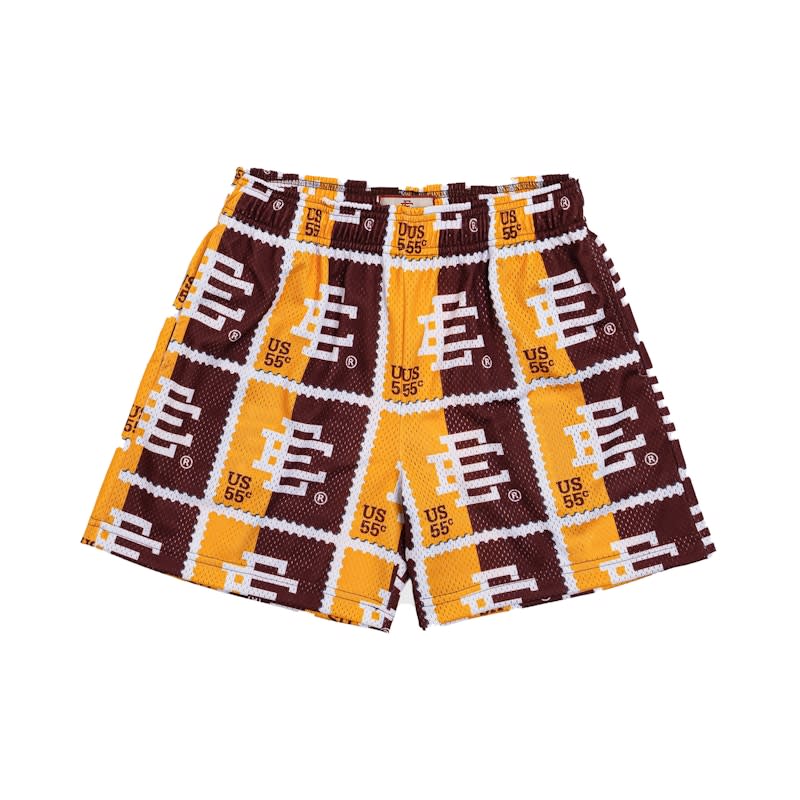 Eric Emanuel EE Basic Stamp Short Maroon/Yellow
