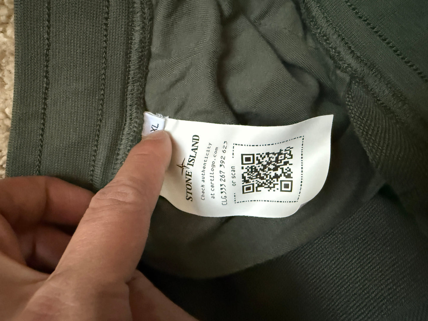 Stone Island Logo Applique Shorts Dark Green