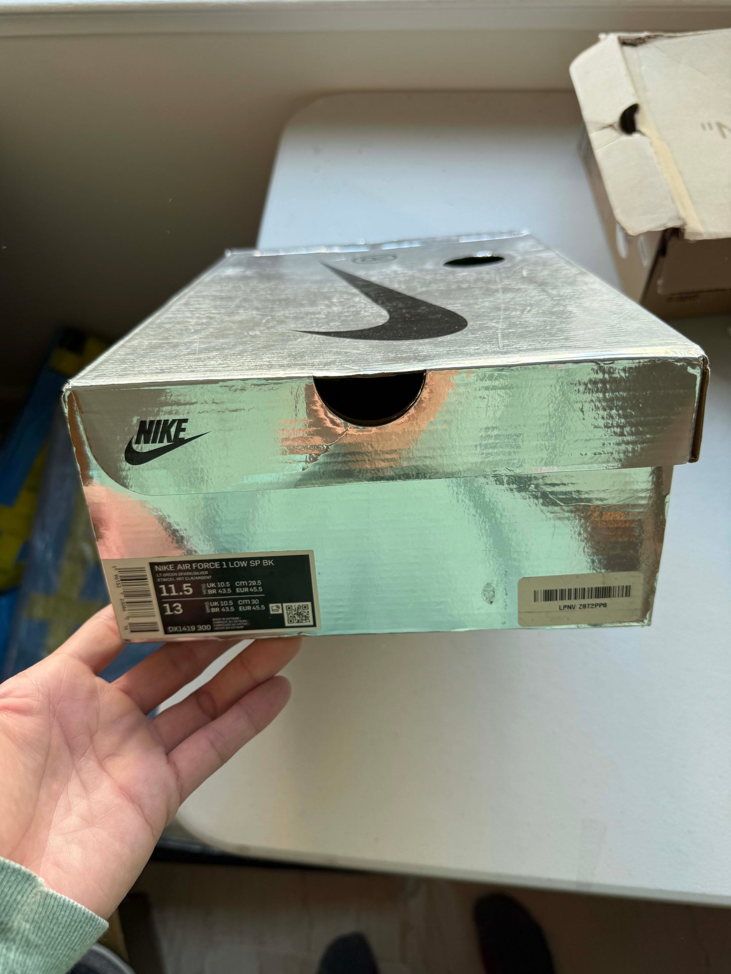 Size 11.5 Preowned Nike Air Force 1 Low Off-White Brooklyn