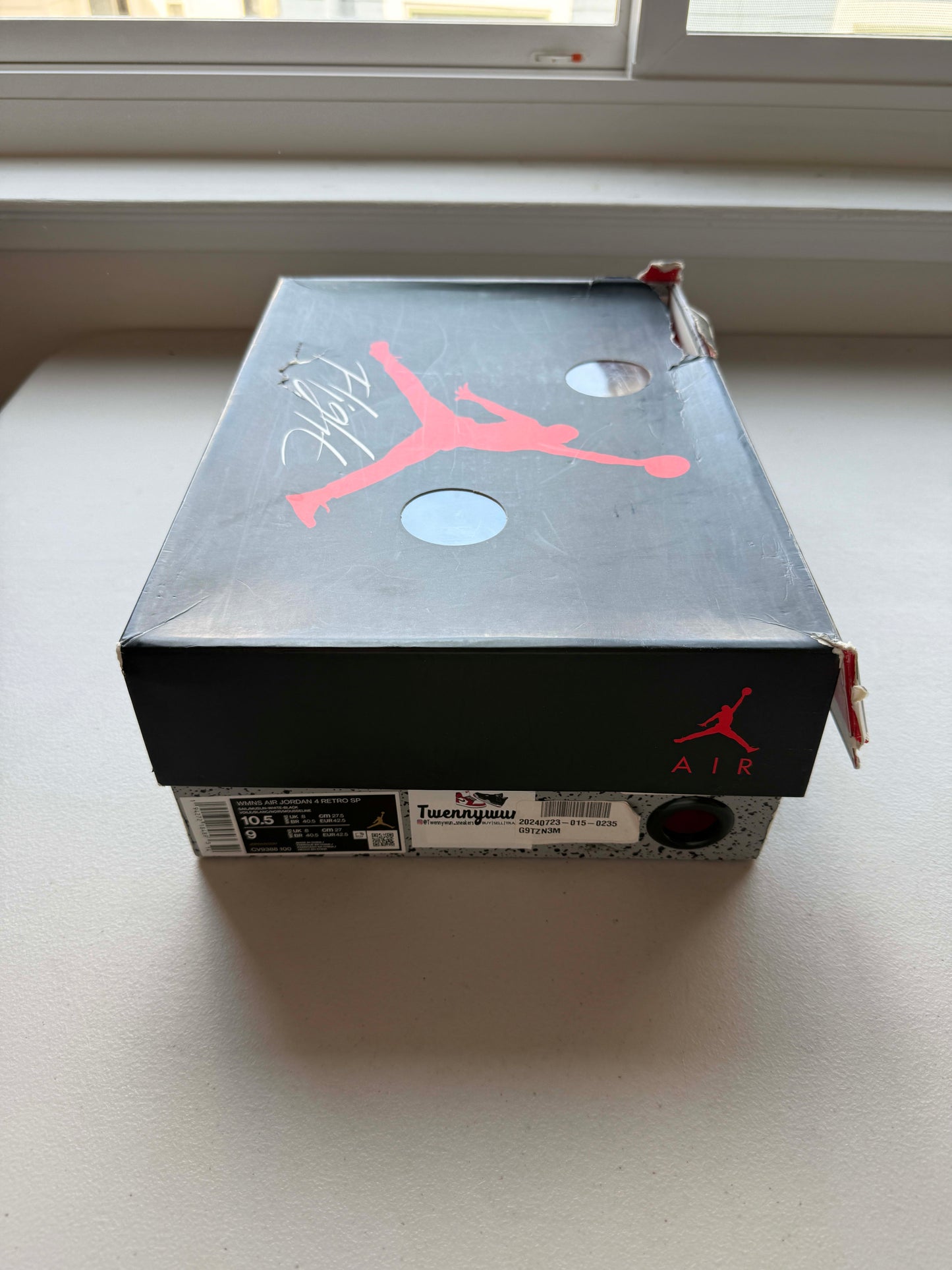 Size 10.5W VNDS Jordan 4 Retro Off-White Sail (Women's)