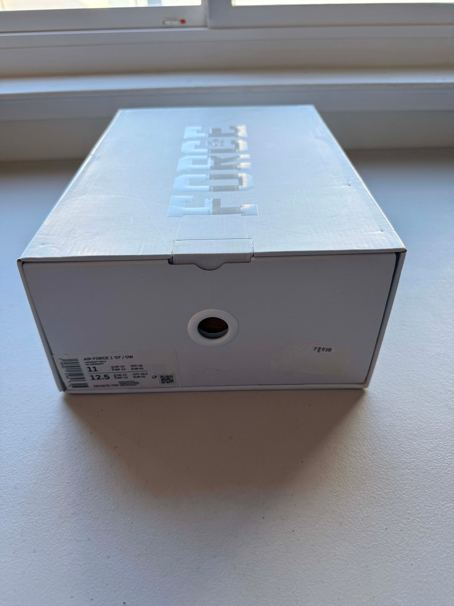 Size 11 VNDS Nike Air Force 1 Low Off-White ICA University Gold