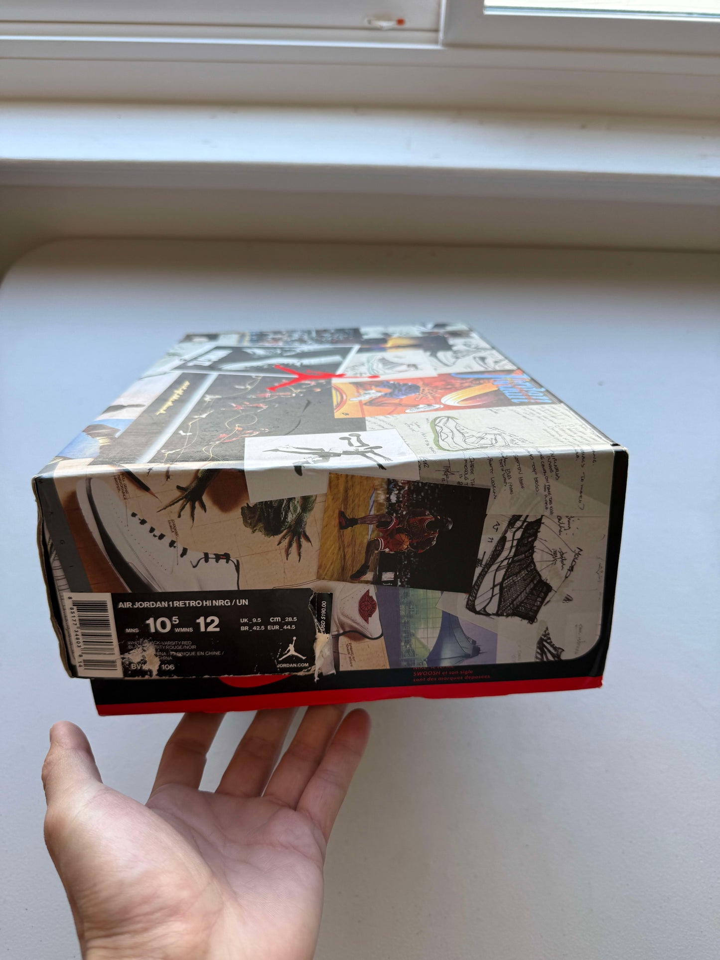 Size 10.5 Preowned Jordan 1 Retro High Union Los Angeles Black Toe