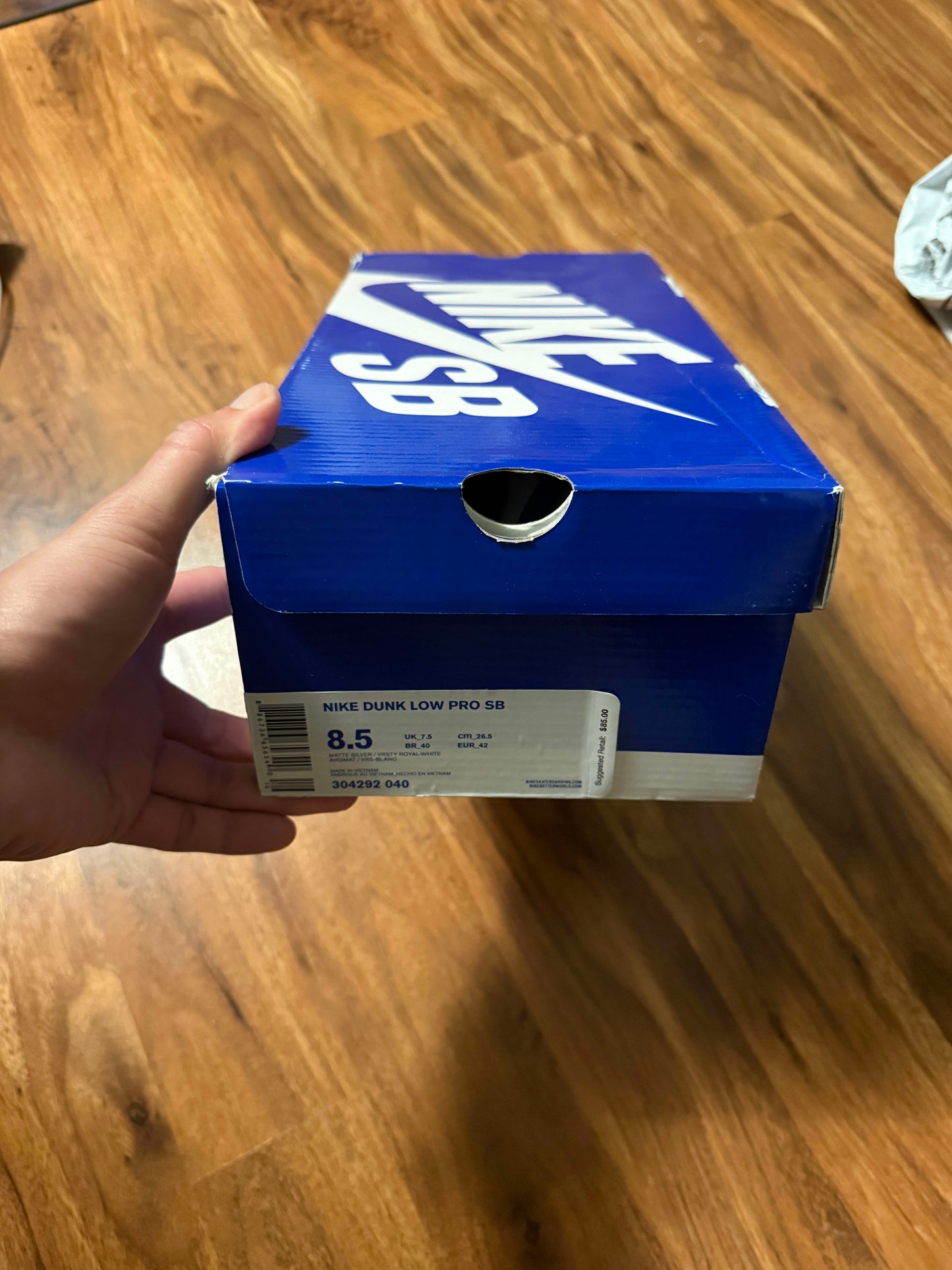 HY988 Nike Dunk Low Pro SB Matte Silver Varsity Royal