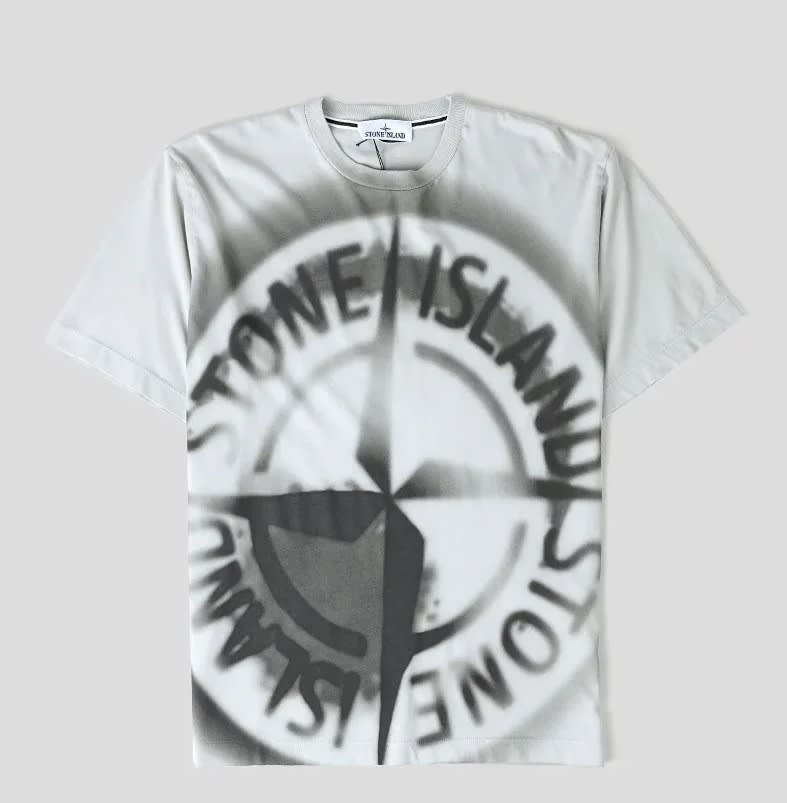 Stone Island Short Sleeve 'GRADIENT COMPASS GRIS'