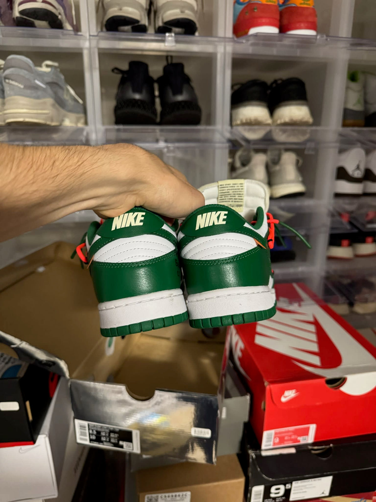 [HY837] Nike Dunk Low Off-White Pine Green