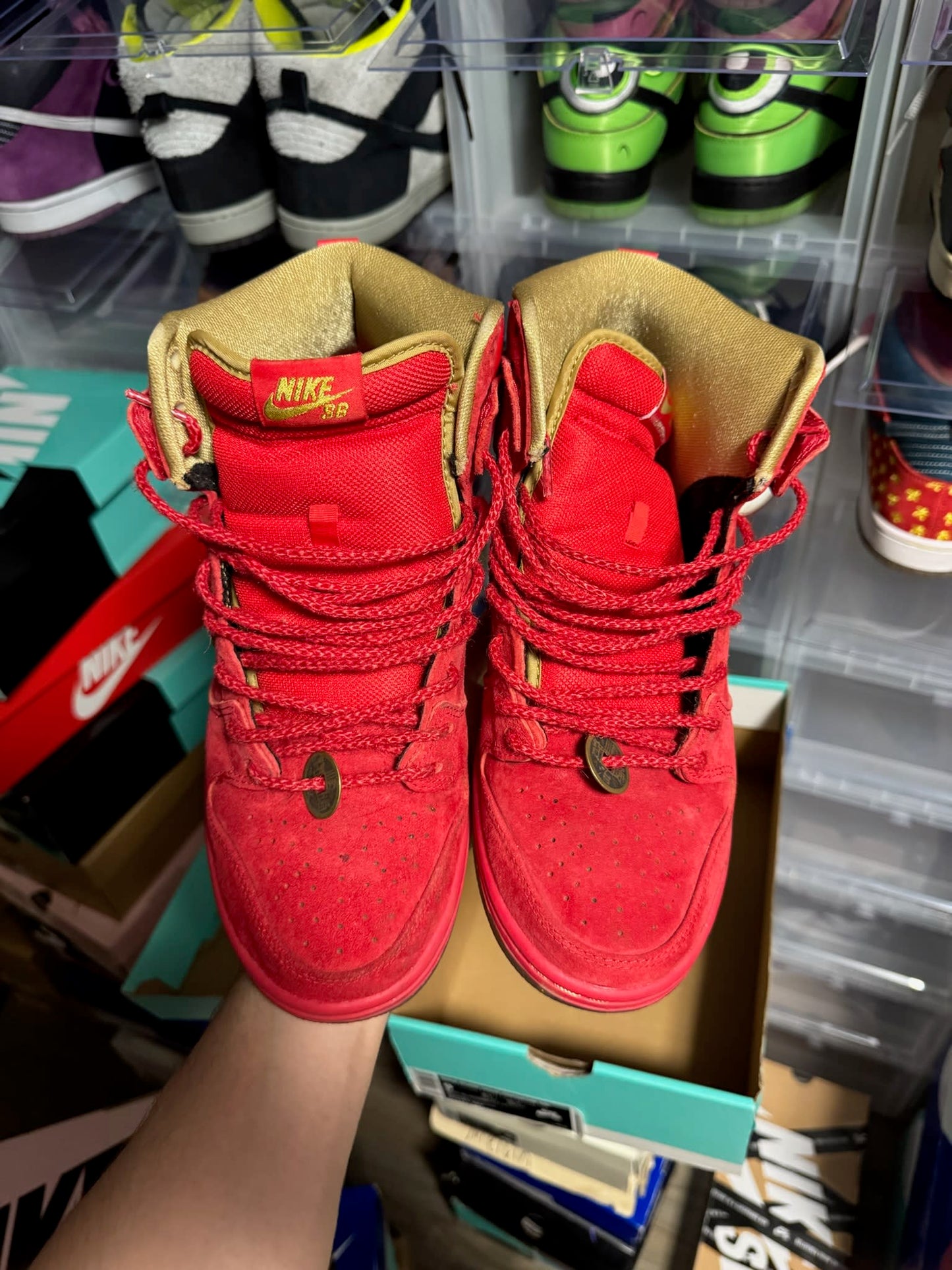 Size 9 Preowned Nike SB Dunk High Chinese New Year (CNY)