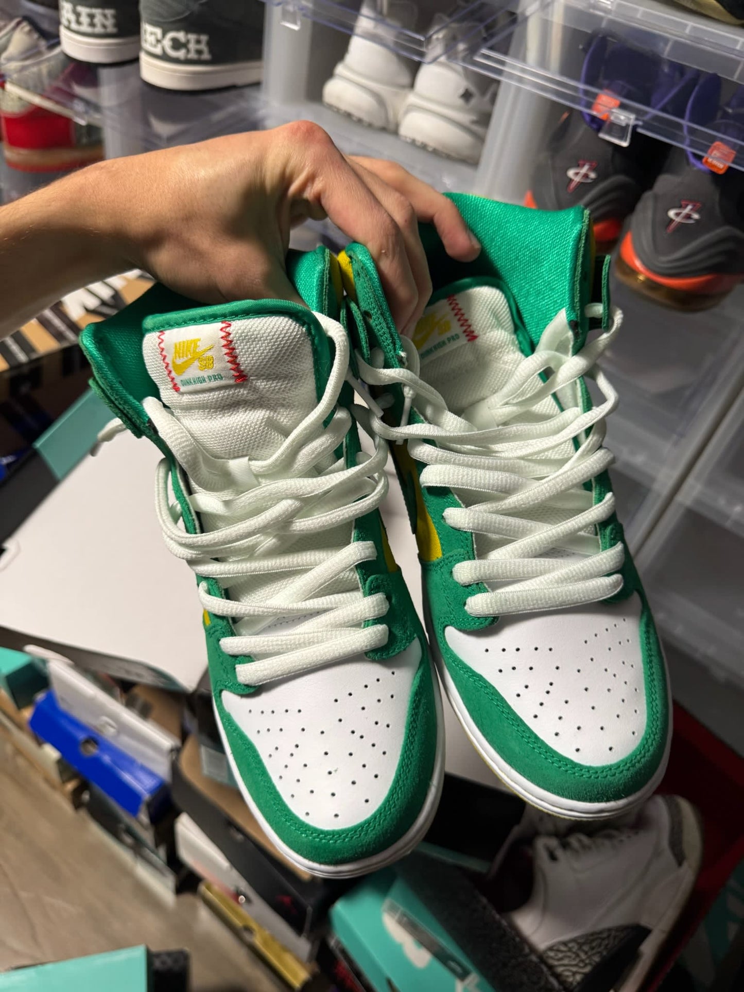 Size 8.5 Preowned Nike SB Dunk High Oakland Athletics