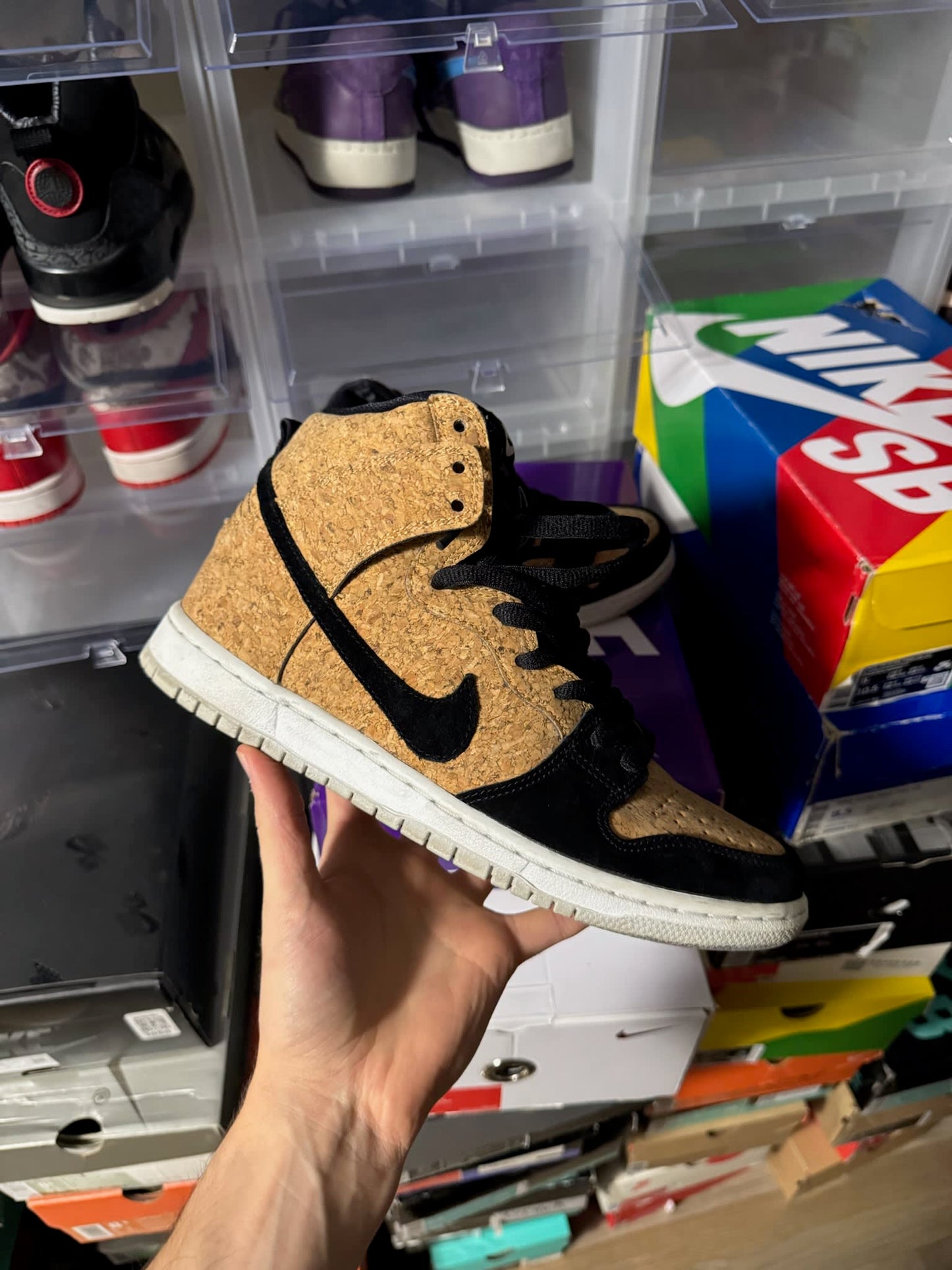 Size 9 Preowned (NB) Nike SB Dunk High Cork