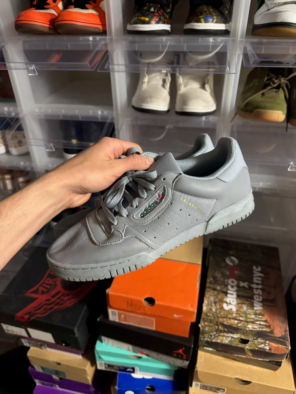 [HY795] adidas Yeezy Powerphase Calabasas Grey