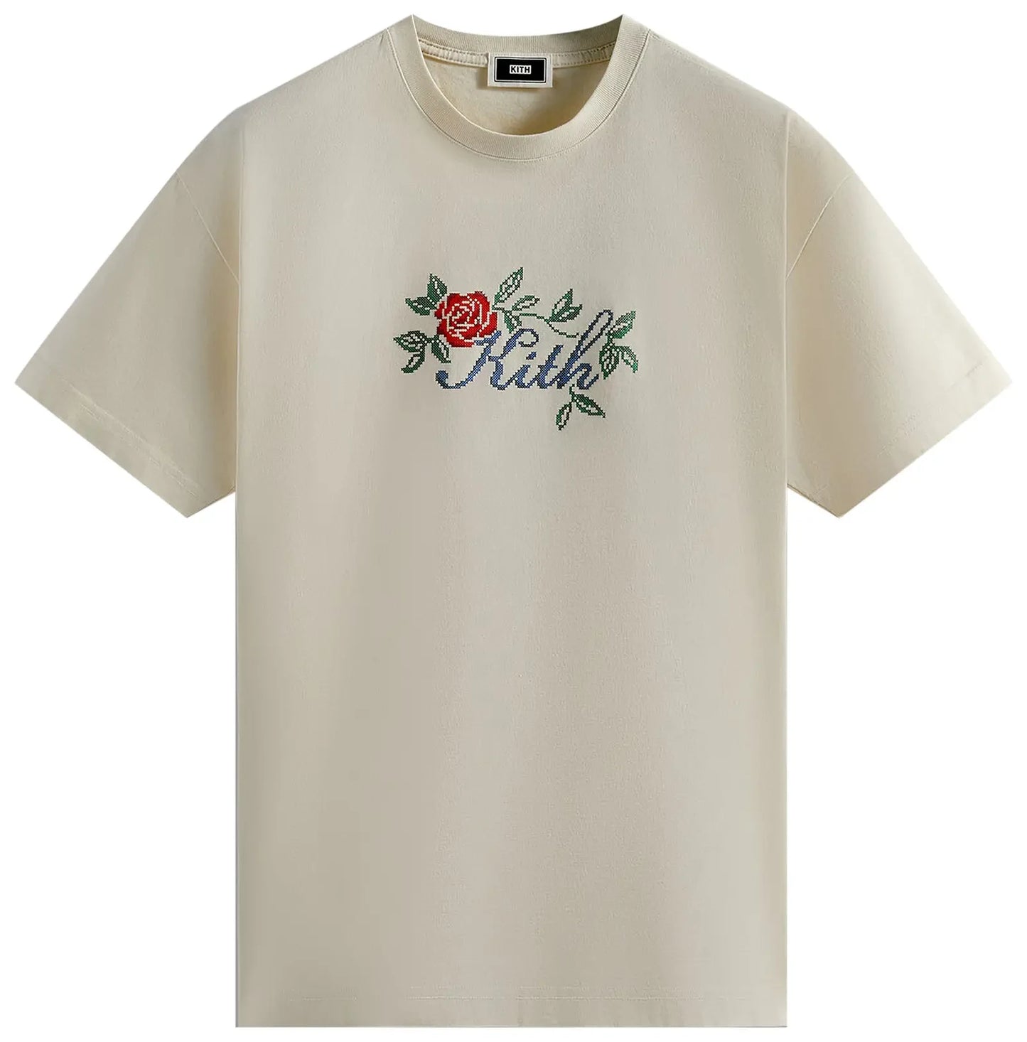 Kith Script Needlepoint T-Shirt Sandrift