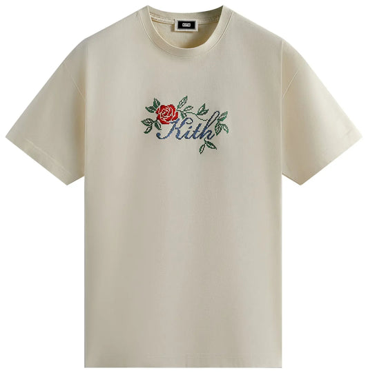 Kith Script Needlepoint T-Shirt Sandrift