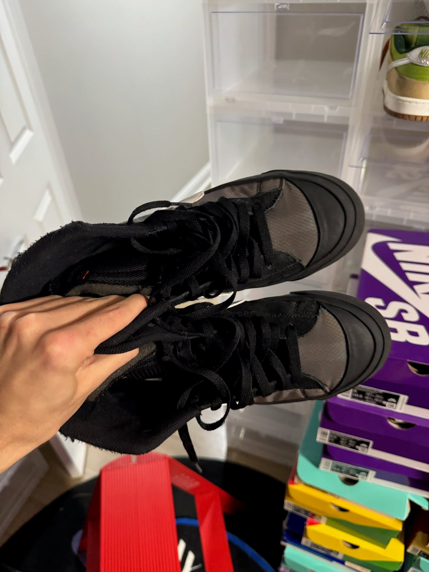 Size 9 Preowned (NB) Nike Blazer Mid Off-White Grim Reaper