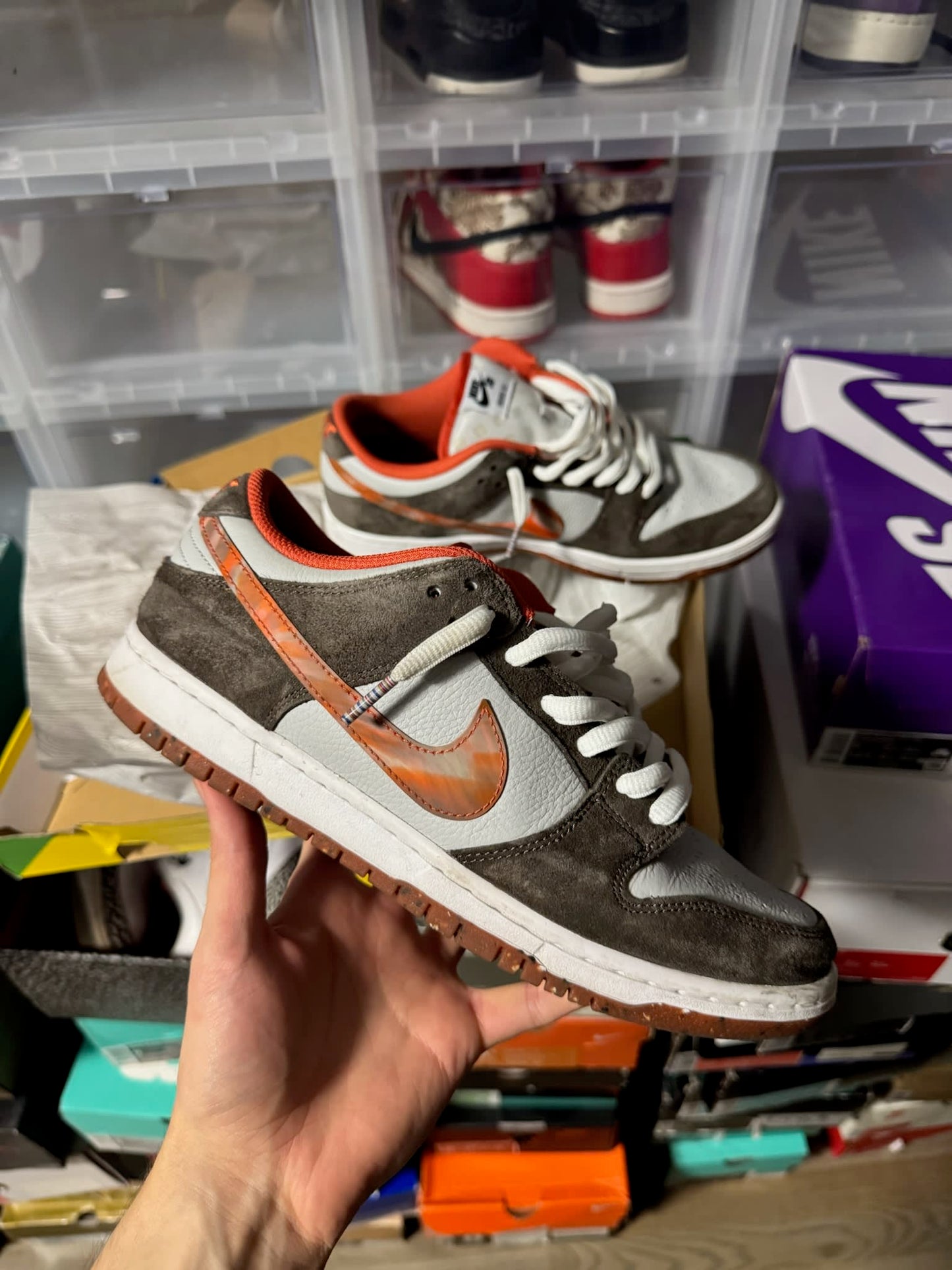 Size 9 Preowned Nike SB Dunk Low Crushed D.C.