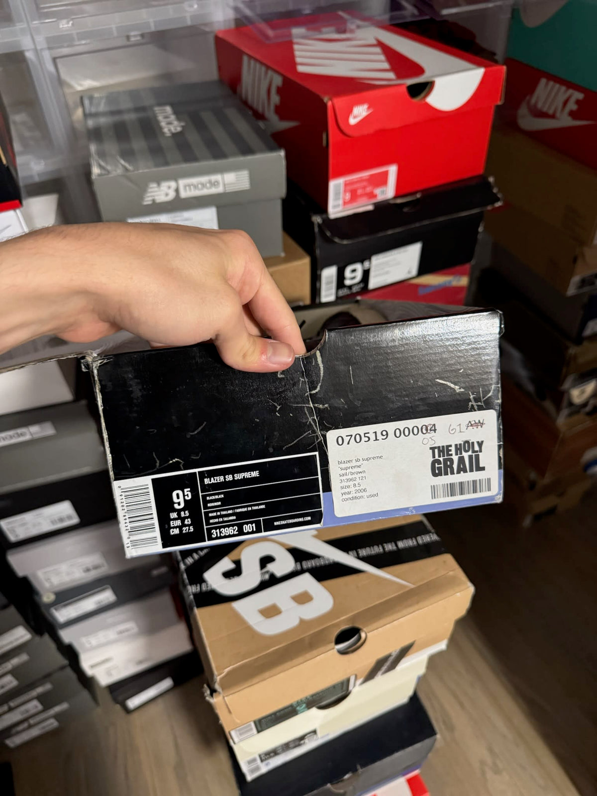 [HY854] Nike SB Blazer Supreme Black (2006)