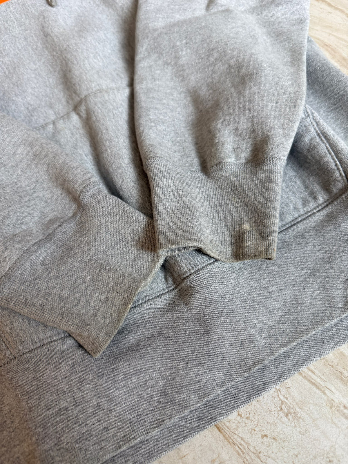 Supreme FW17 Orange Box Logo Hoodie Heather Gray