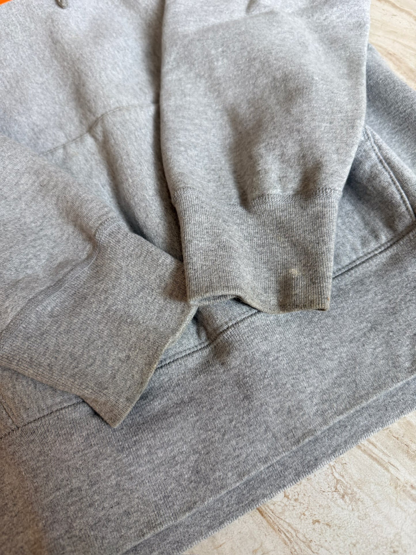 Supreme FW17 Orange Box Logo Hoodie Heather Gray