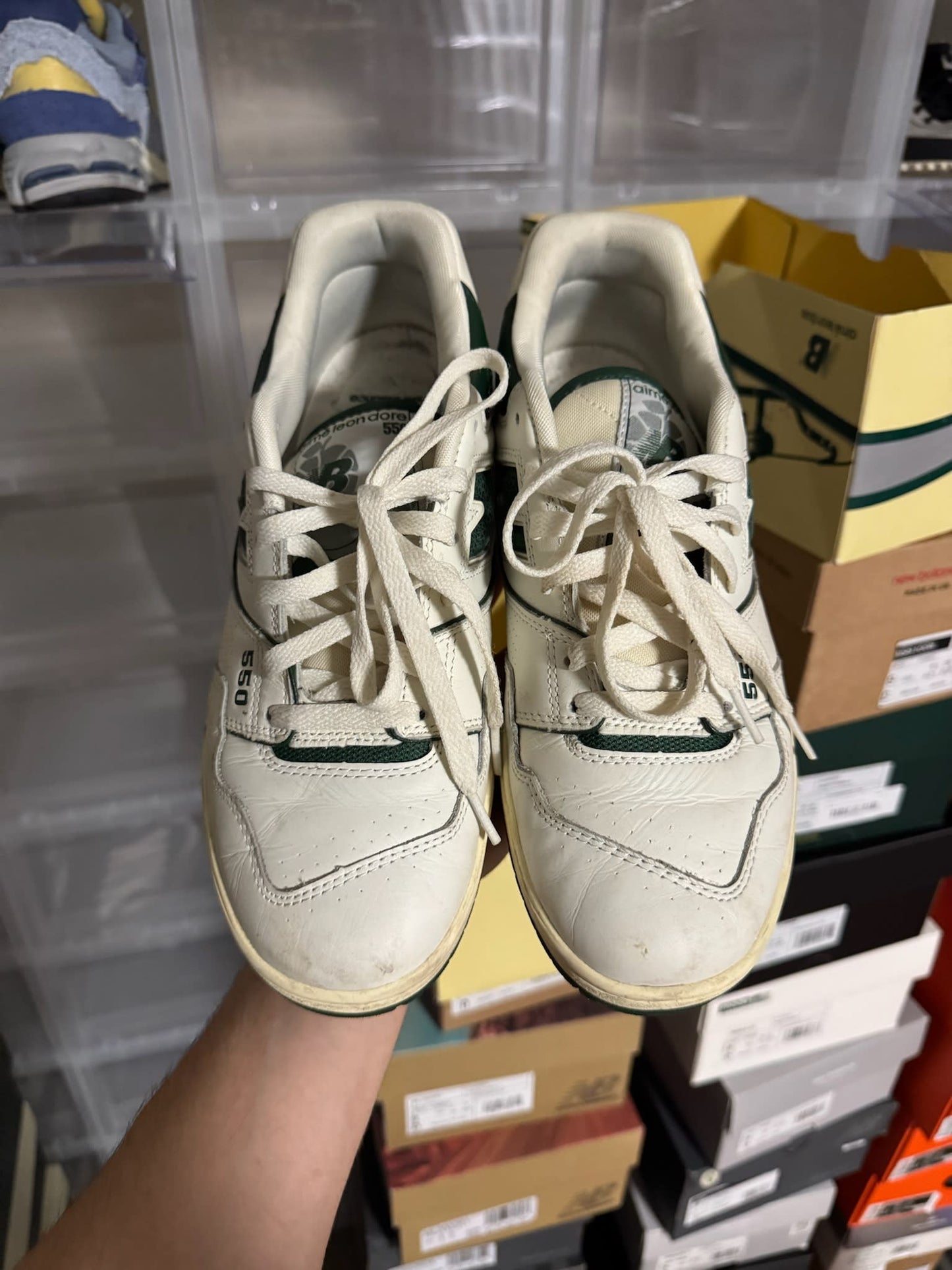 HY917 New Balance 550 Aime Leon Dore White Green
