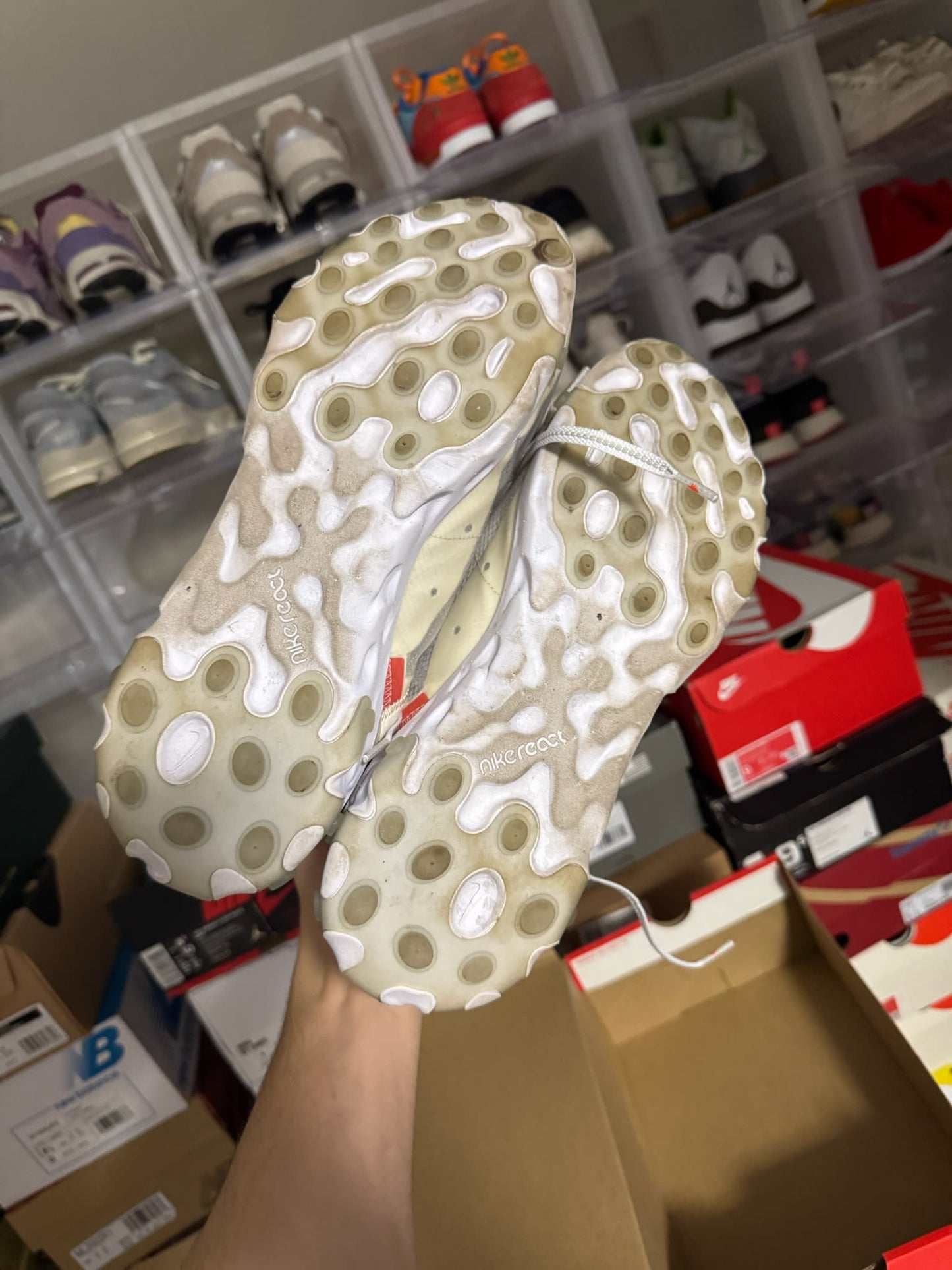 HY840 Nike React Element 87 Sail Light Bone