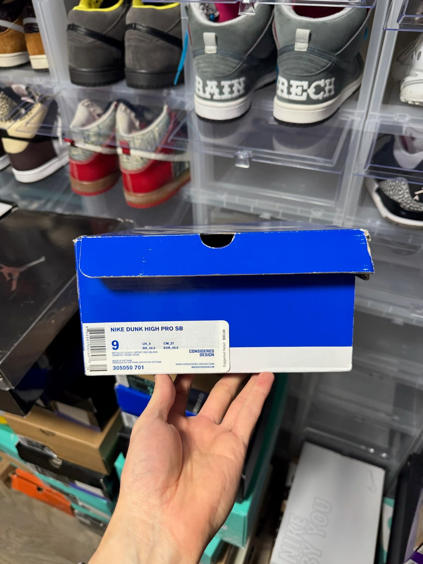 Size 9 Preowned Nike SB Dunk High Tecate