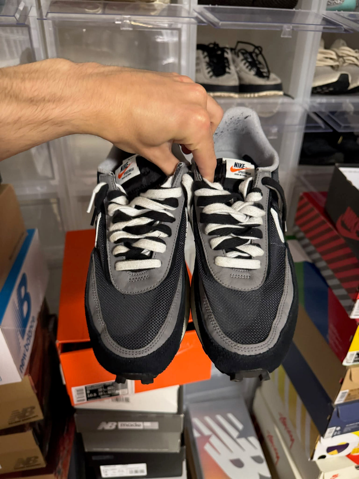 [HY894] Nike LD Waffle sacai Black