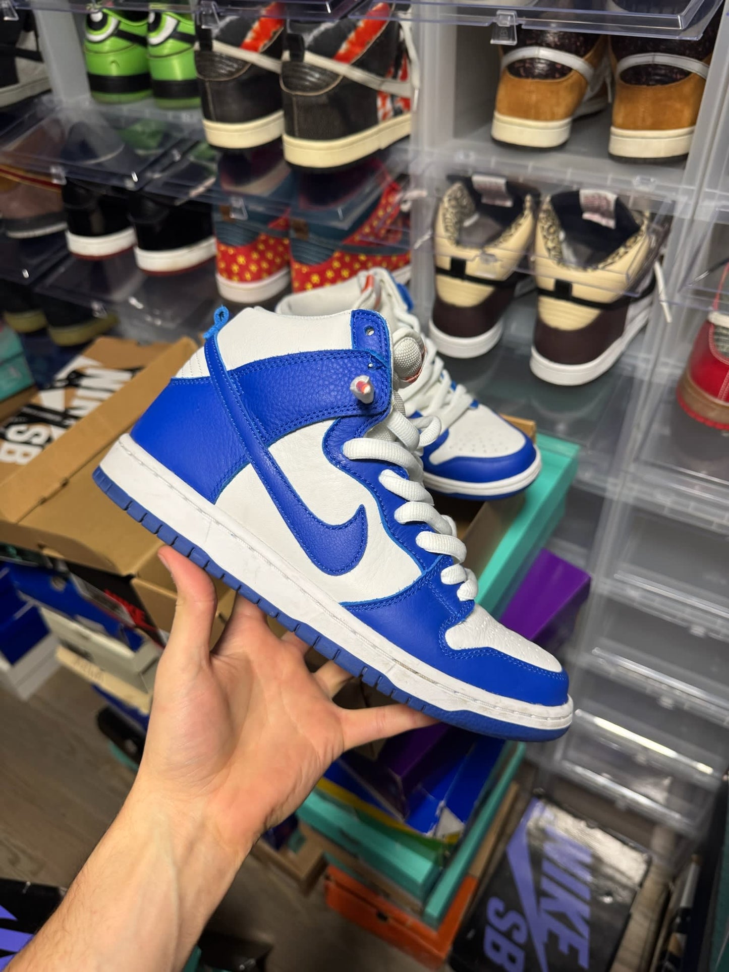 Size 9 Preowned Nike SB Dunk High Pro ISO Kentucky