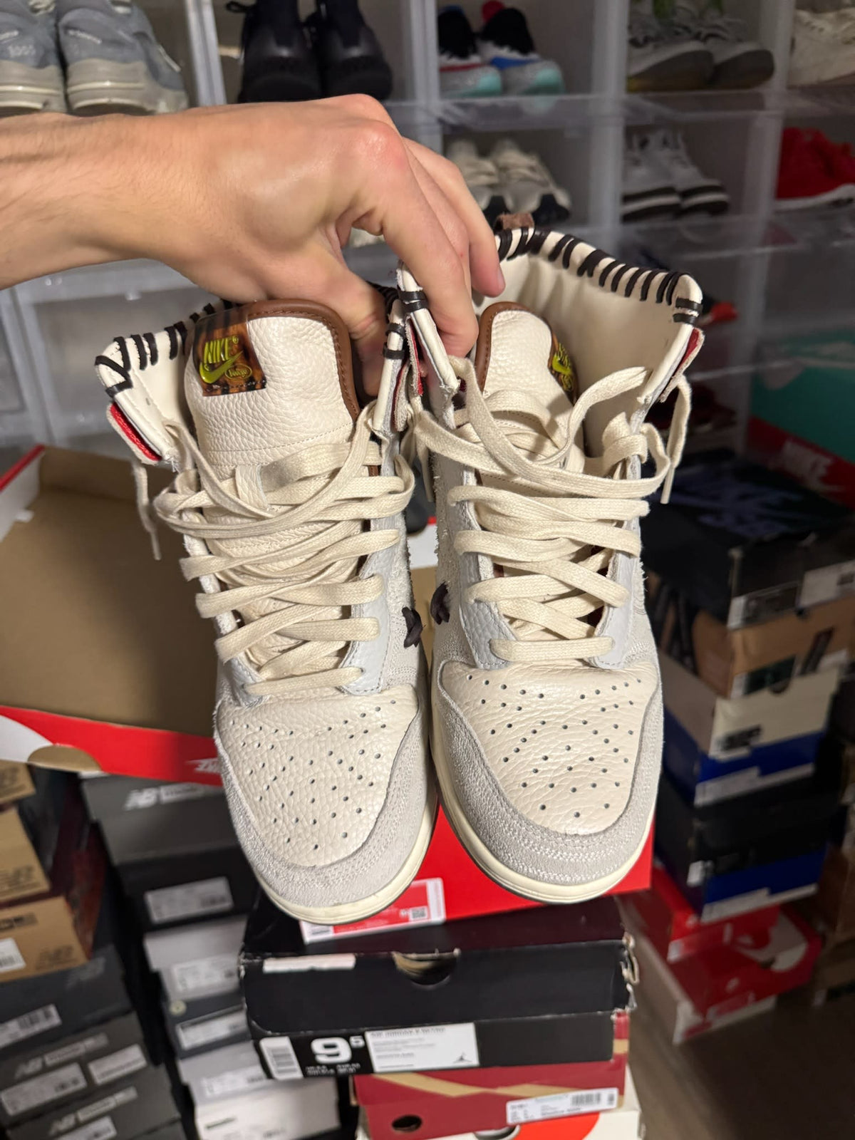 [HY856] Nike Dunk High Bodega Sail Multi (Friends and Family)