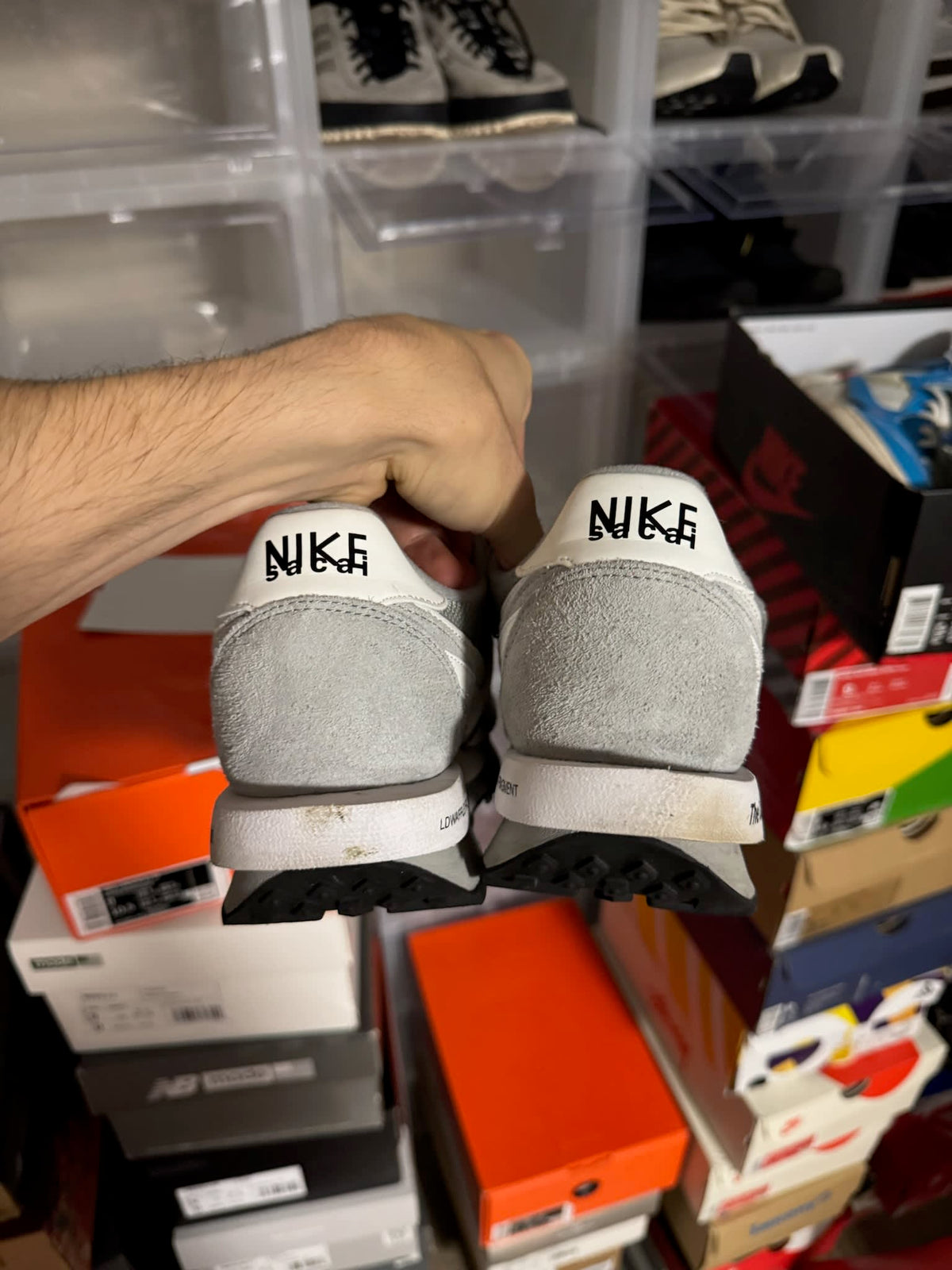 [HY895] Nike LD Waffle SF sacai Fragment Grey