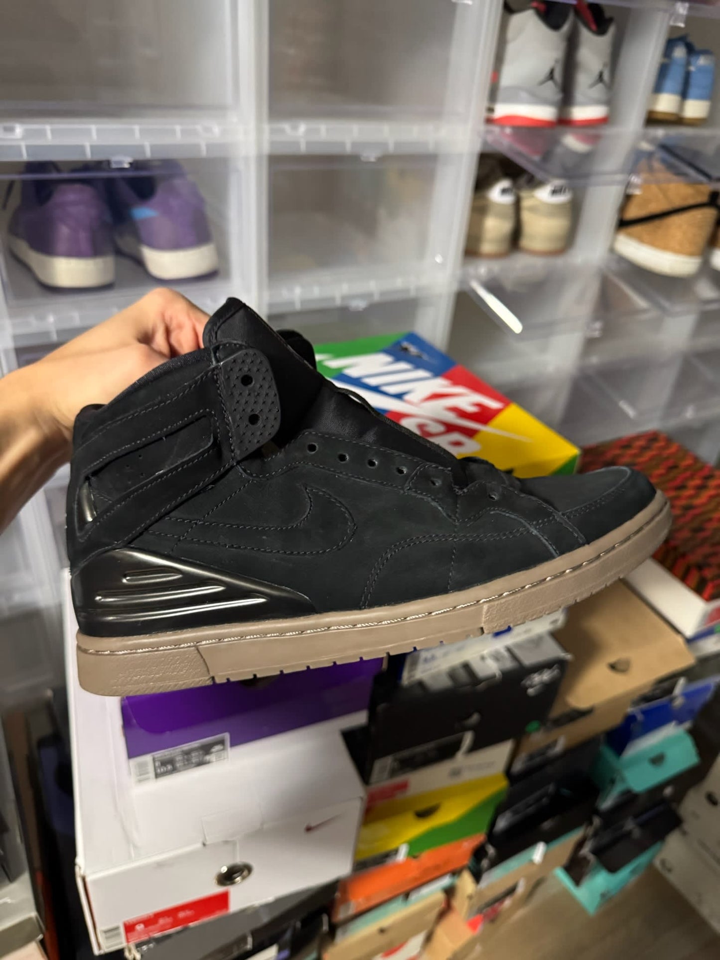 Size 9.5 Preowned (NB) Nike SB Zoom Air 94 Hi Supreme Black