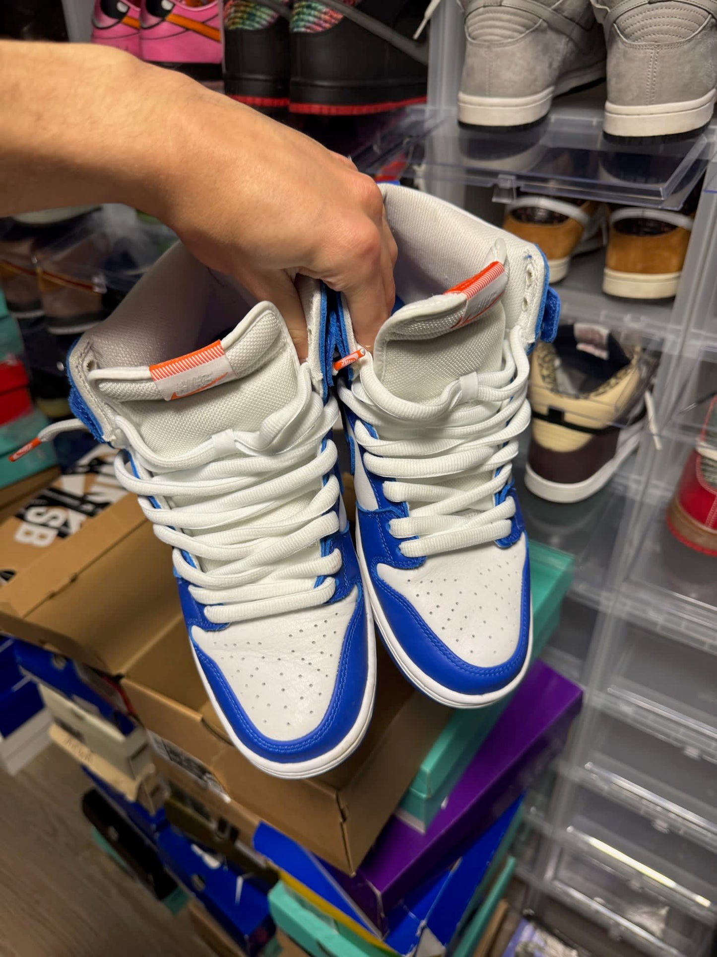 Size 9 Preowned Nike SB Dunk High Pro ISO Kentucky
