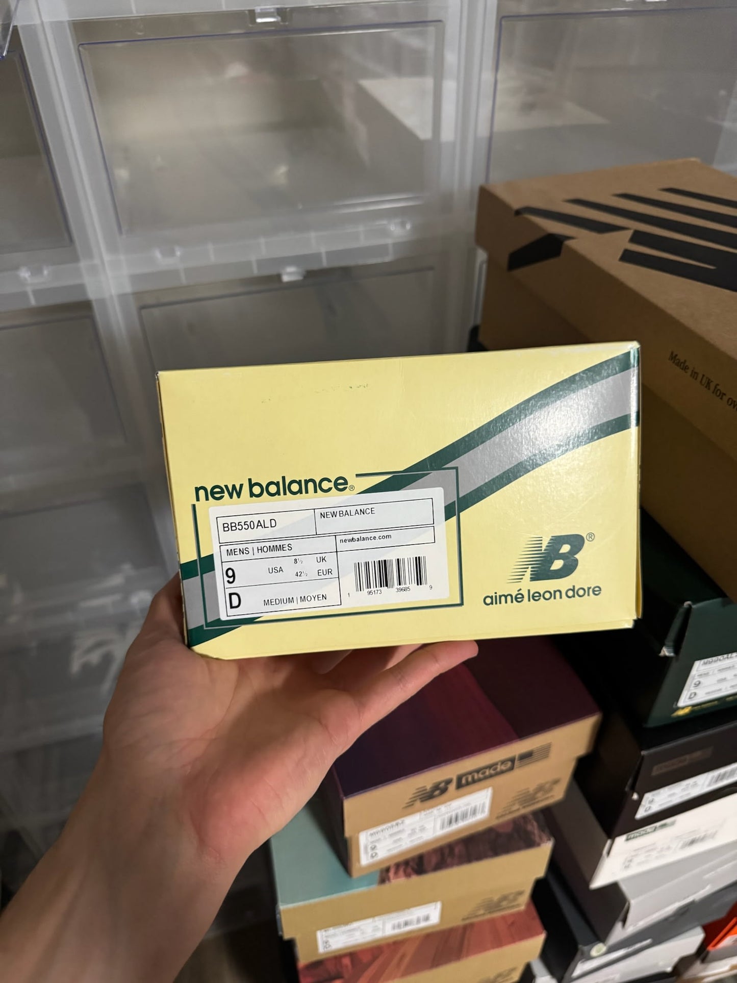 HY917 New Balance 550 Aime Leon Dore White Green