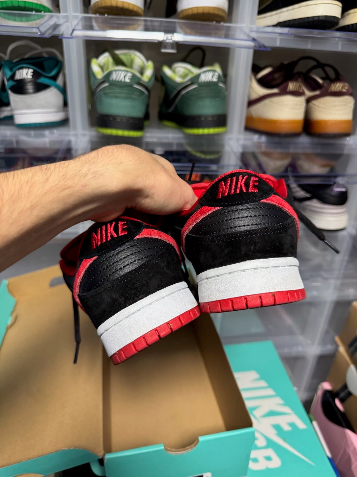 Size 9 Preowned Nike SB Dunk Low J Pack Bred