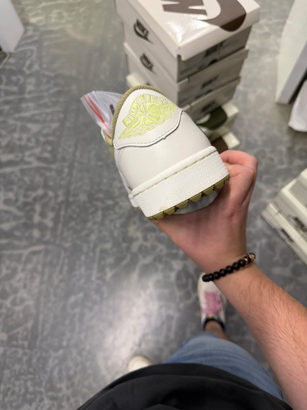 HY6 Jordan 1 Retro Low Golf Travis Scott Neutral Olive