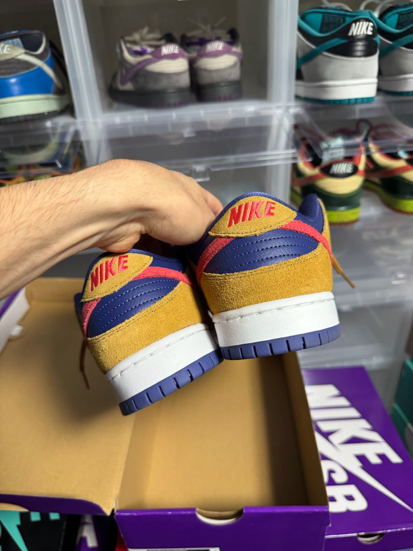 Size 9 Preowned Nike SB Dunk Low Reverse Papa Bear