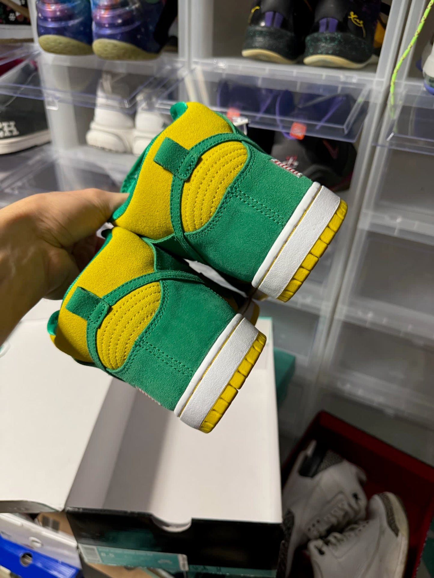 Size 8.5 Preowned Nike SB Dunk High Oakland Athletics