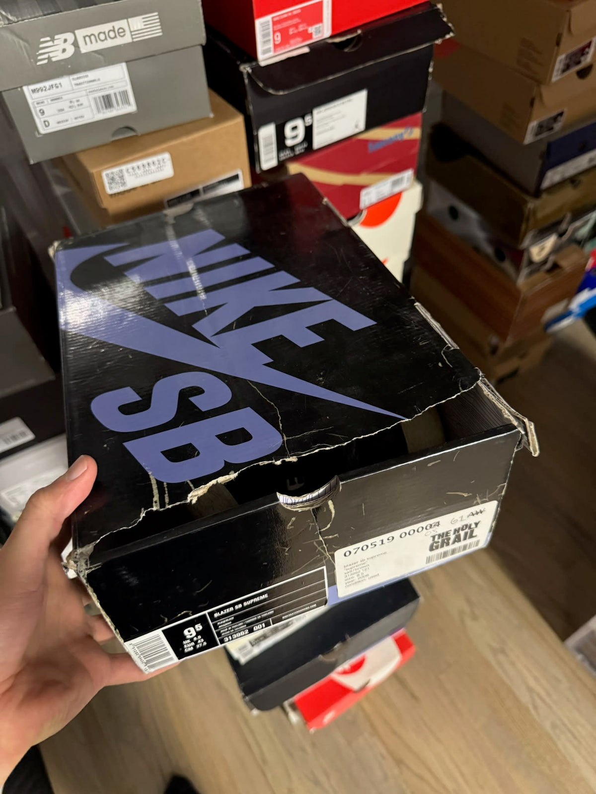 [HY854] Nike SB Blazer Supreme Black (2006)