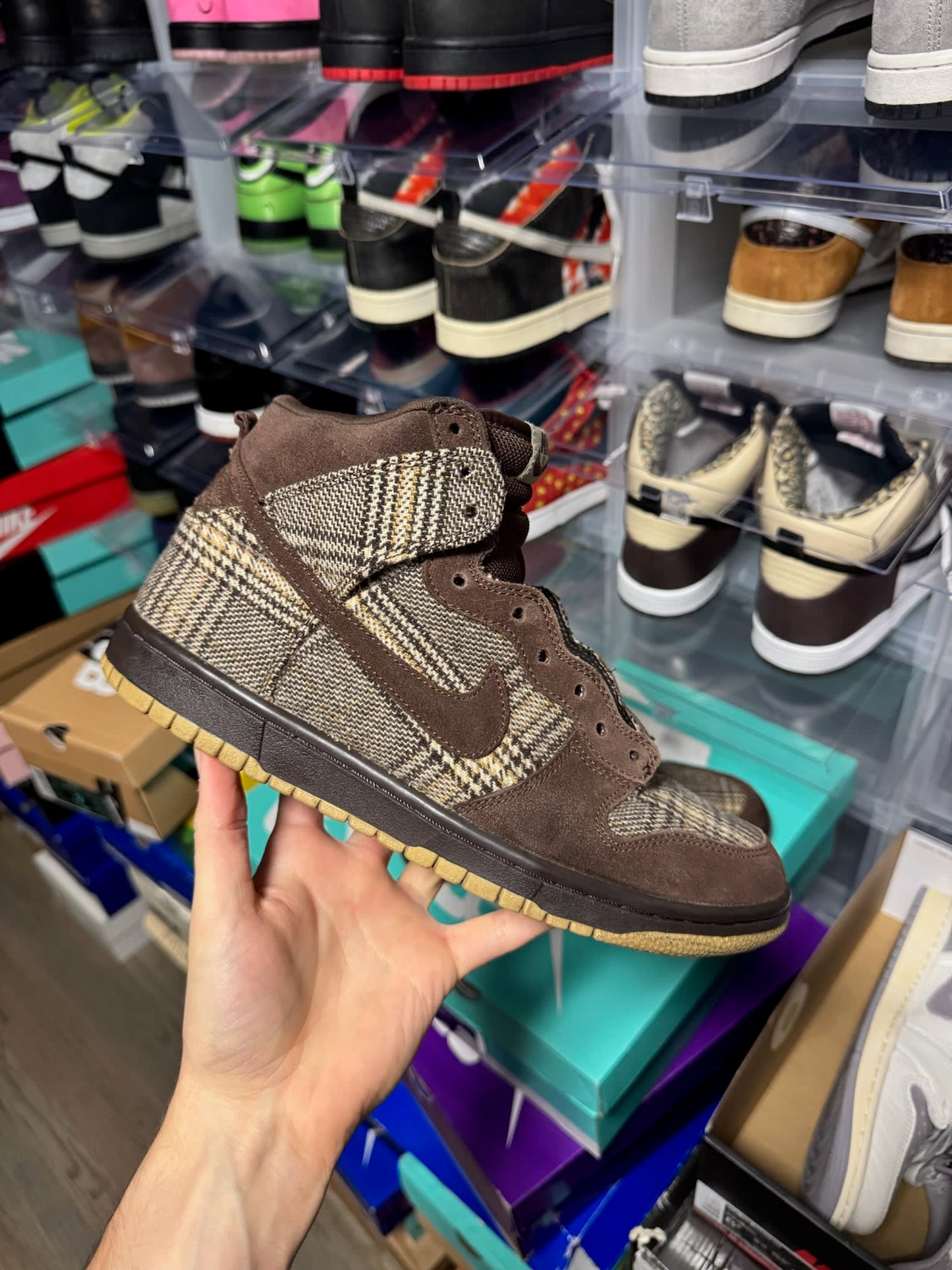 Size 8.5 (Preowned) NB Nike Dunk High Pro SB Tweed
