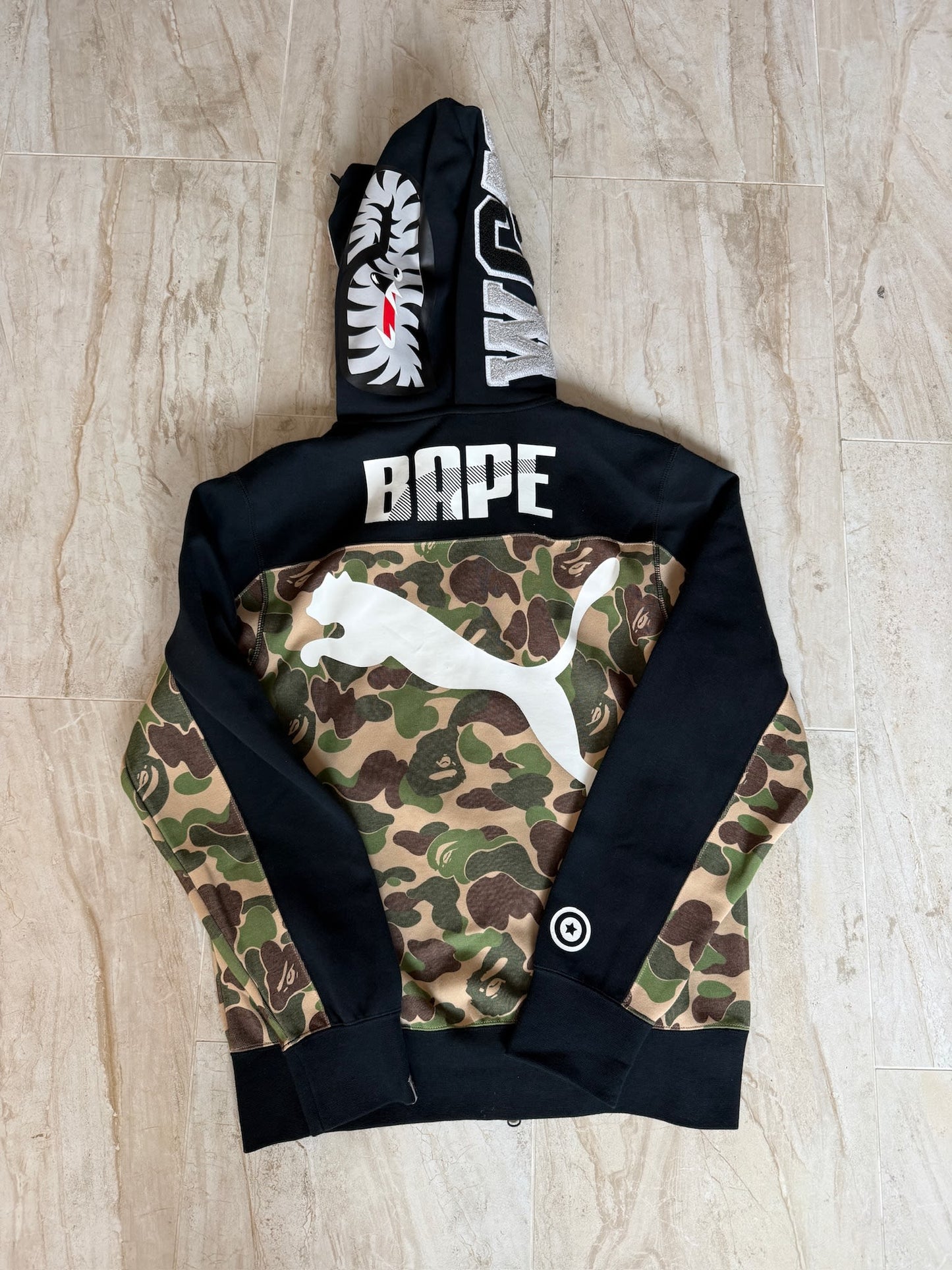 BAPE X Puma ABC Camo Shark Hoodie Black/Green
