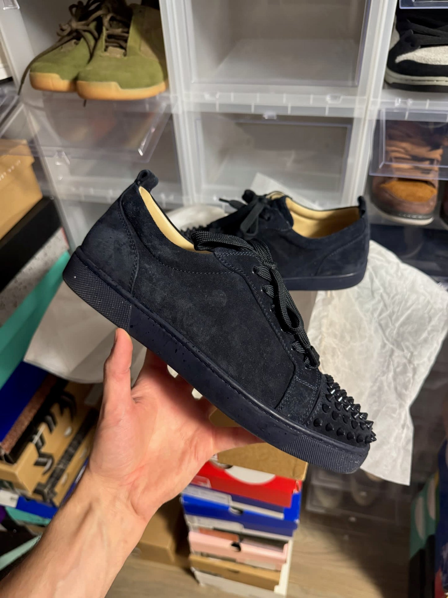 Christian Louboutin Louis Junior Spikes China Blue