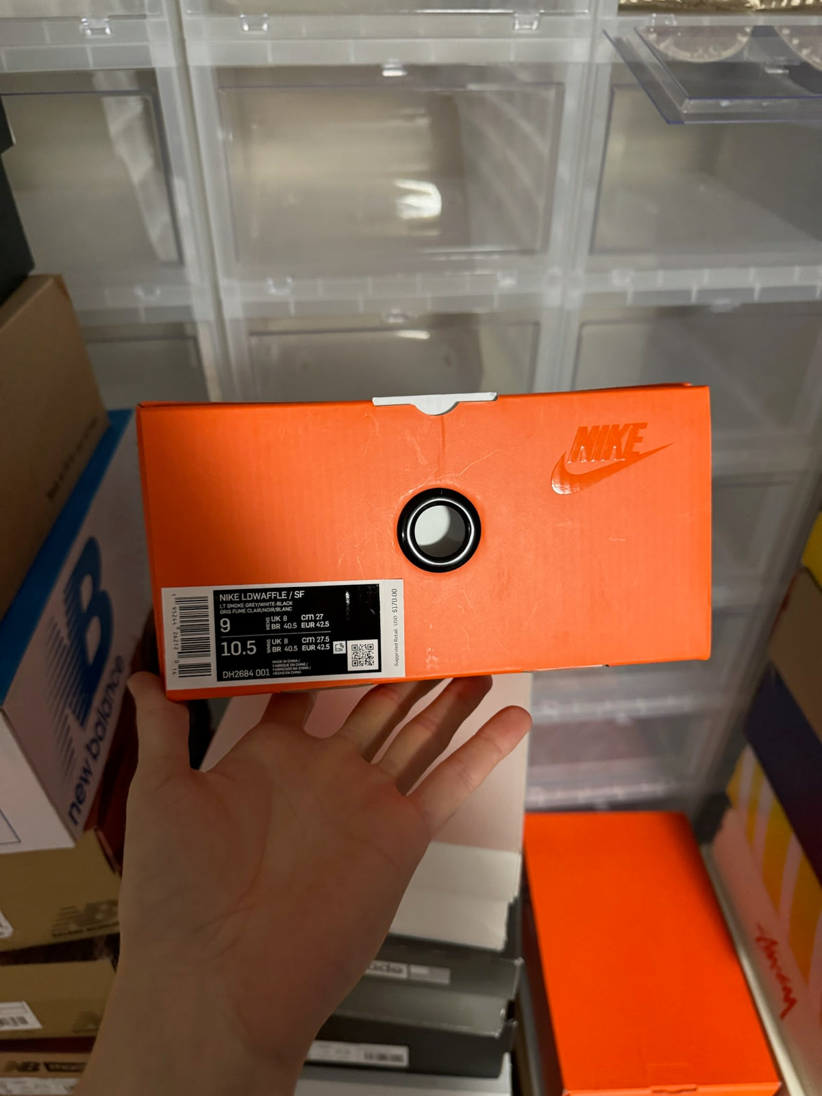 [HY895] Nike LD Waffle SF sacai Fragment Grey