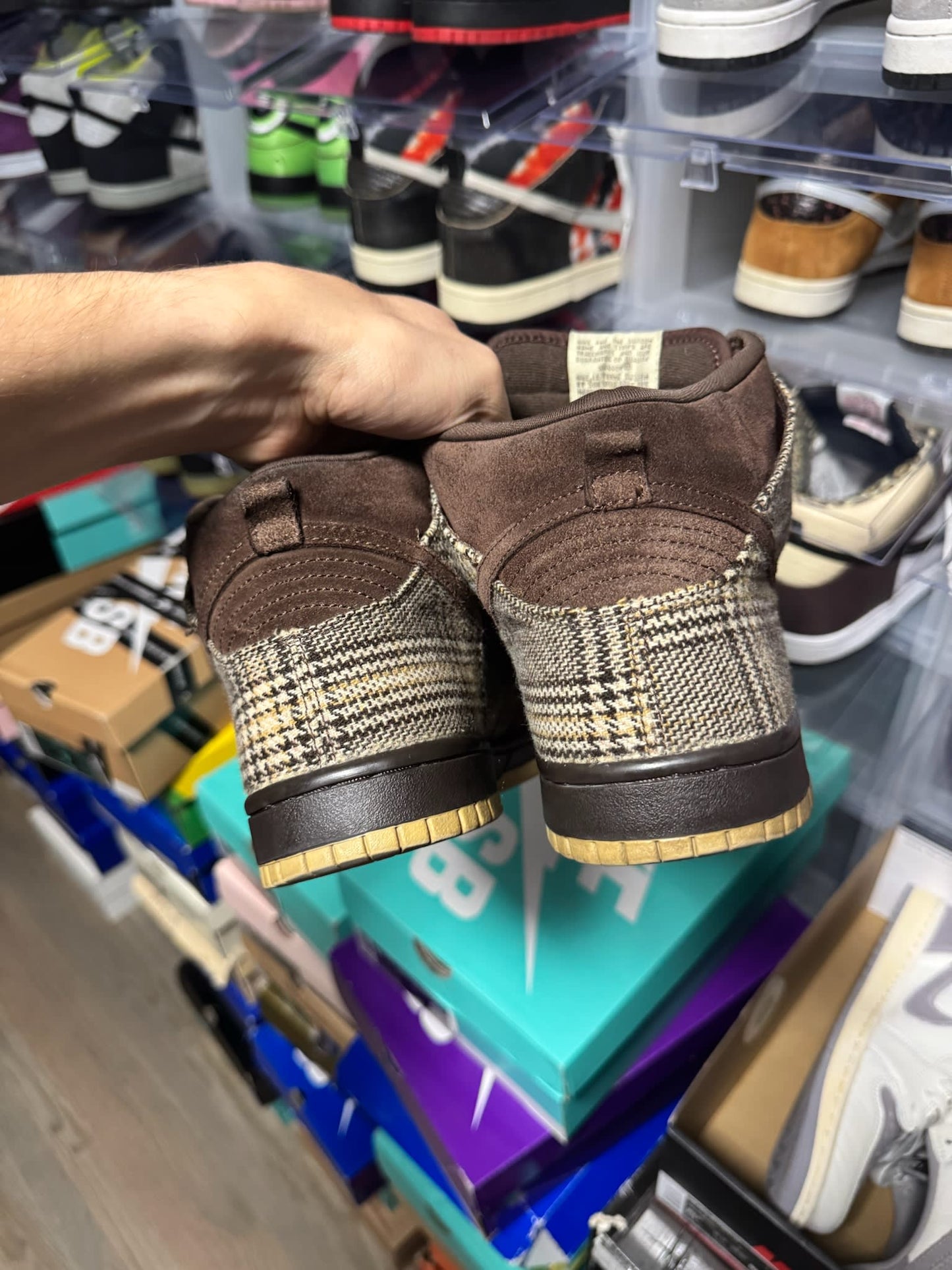 Size 8.5 (Preowned) NB Nike Dunk High Pro SB Tweed