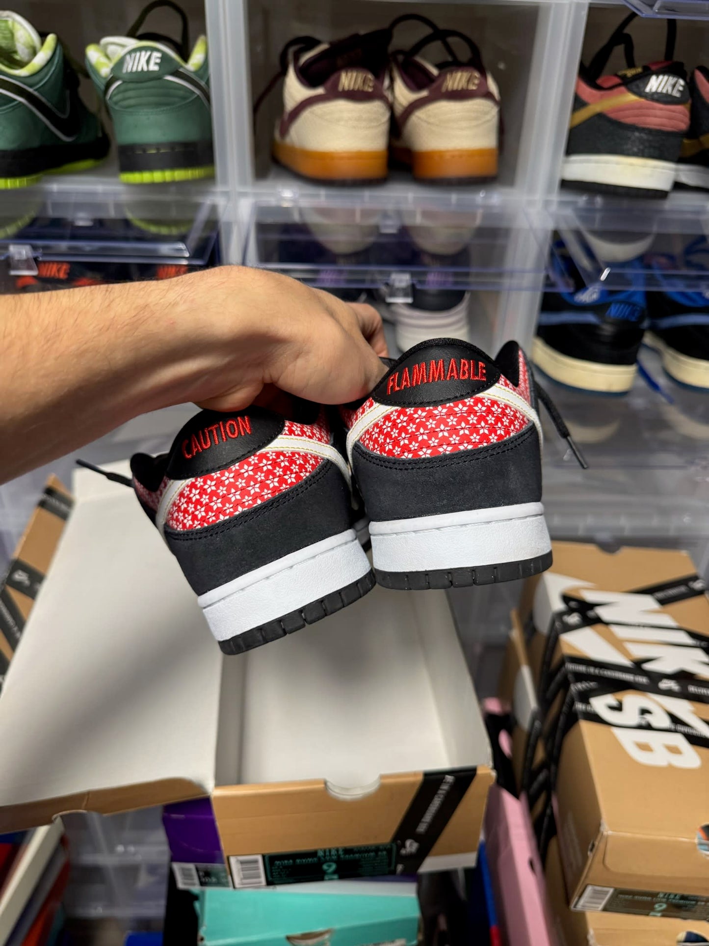 Size 9 Preowned Nike SB Dunk Low Firecracker