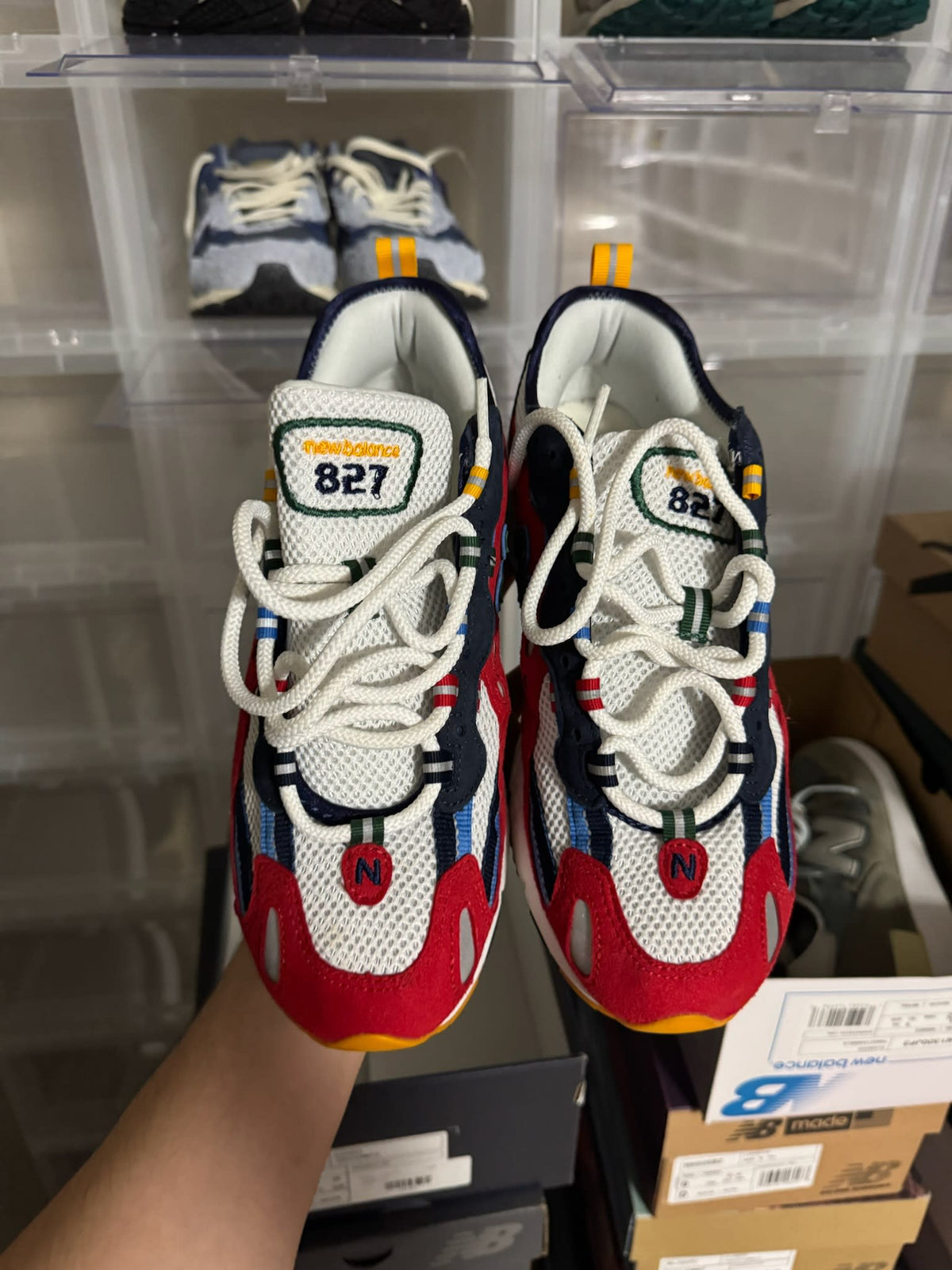 [HY929] New Balance 827 Abzorb Aime Leon Dore Red