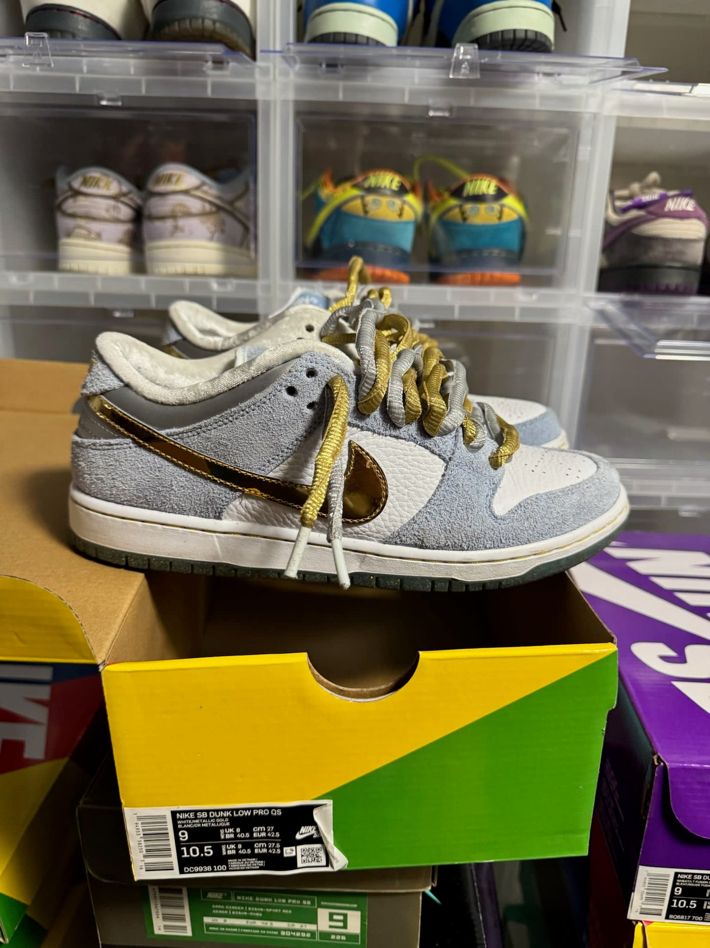 Size 9 Preowned Nike SB Dunk Low Sean Cliver