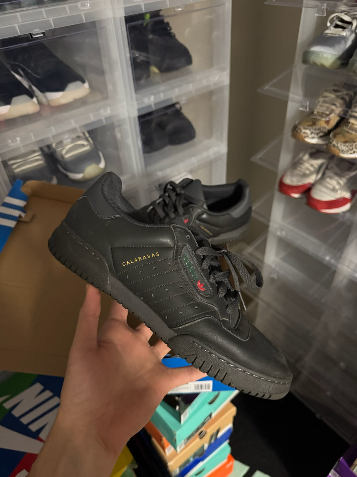 [HY824] adidas Yeezy Powerphase Calabasas Core Black